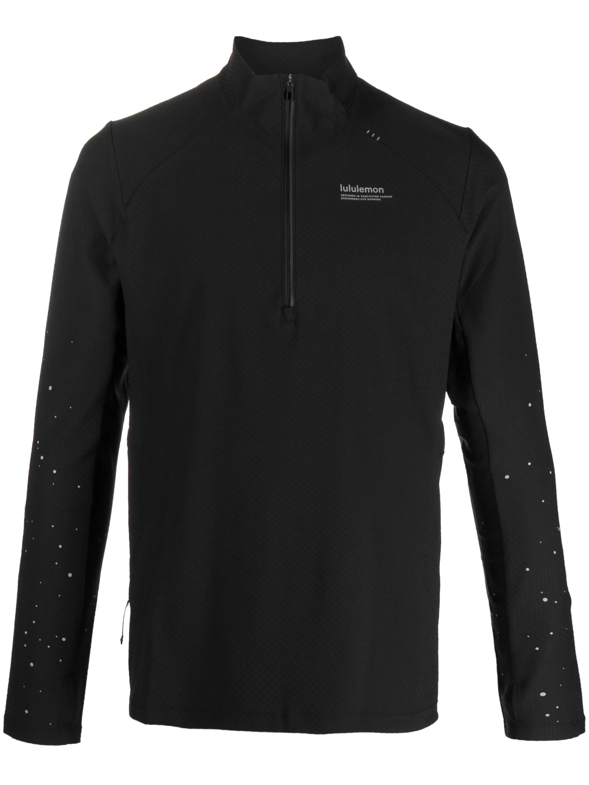 half zip-up logo-print sweatshirt