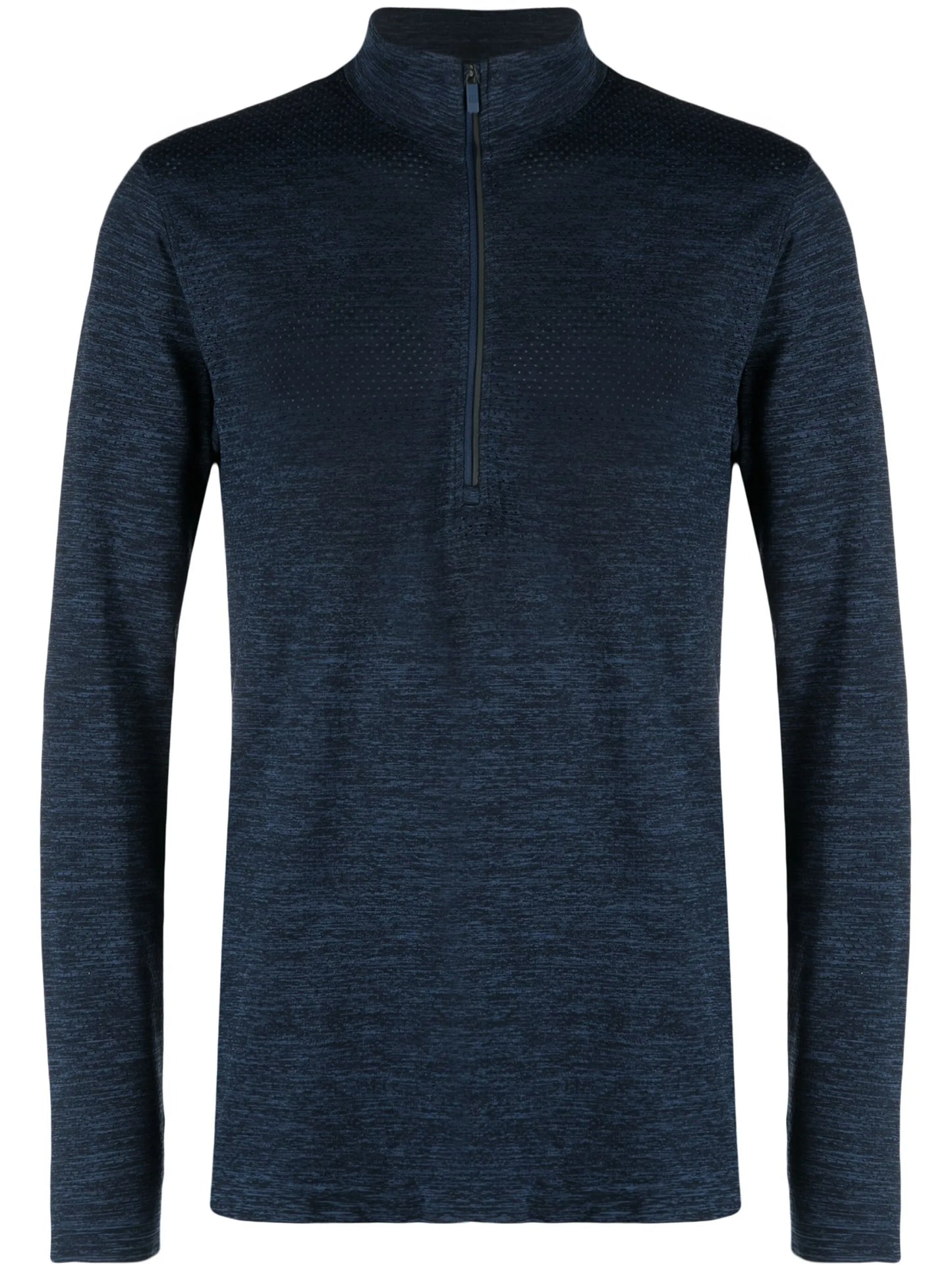 perforated-detail half-zip sweatshirt