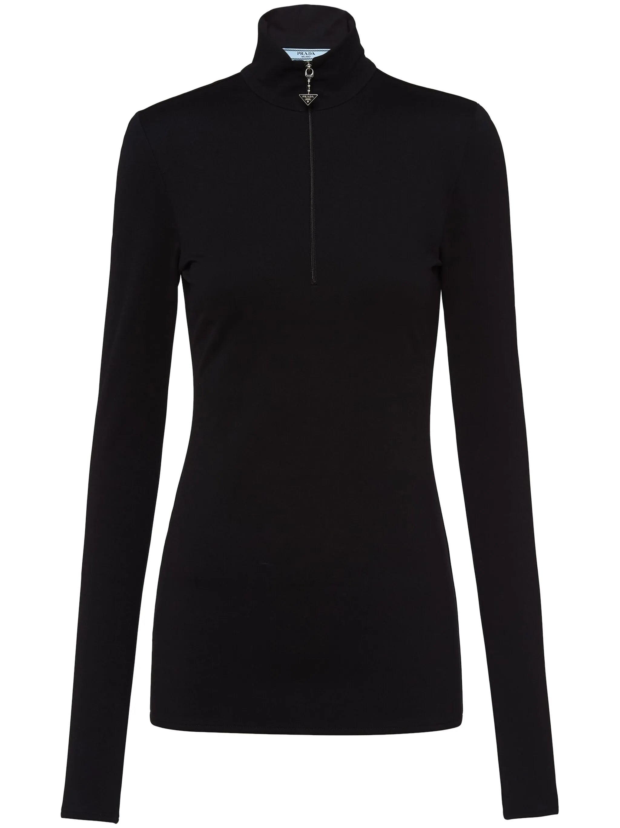 triangle-logo roll-neck top