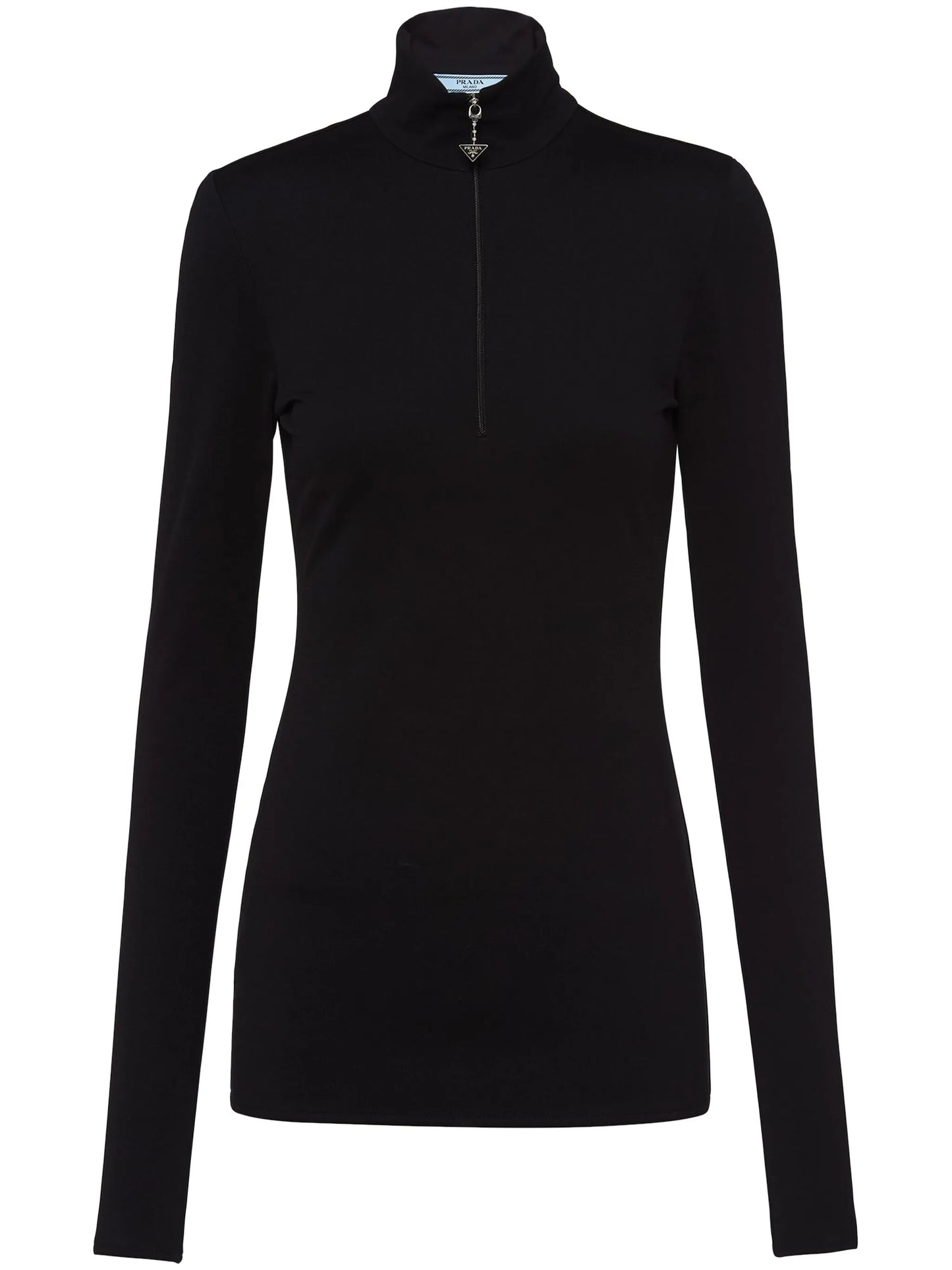 triangle-logo roll-neck top