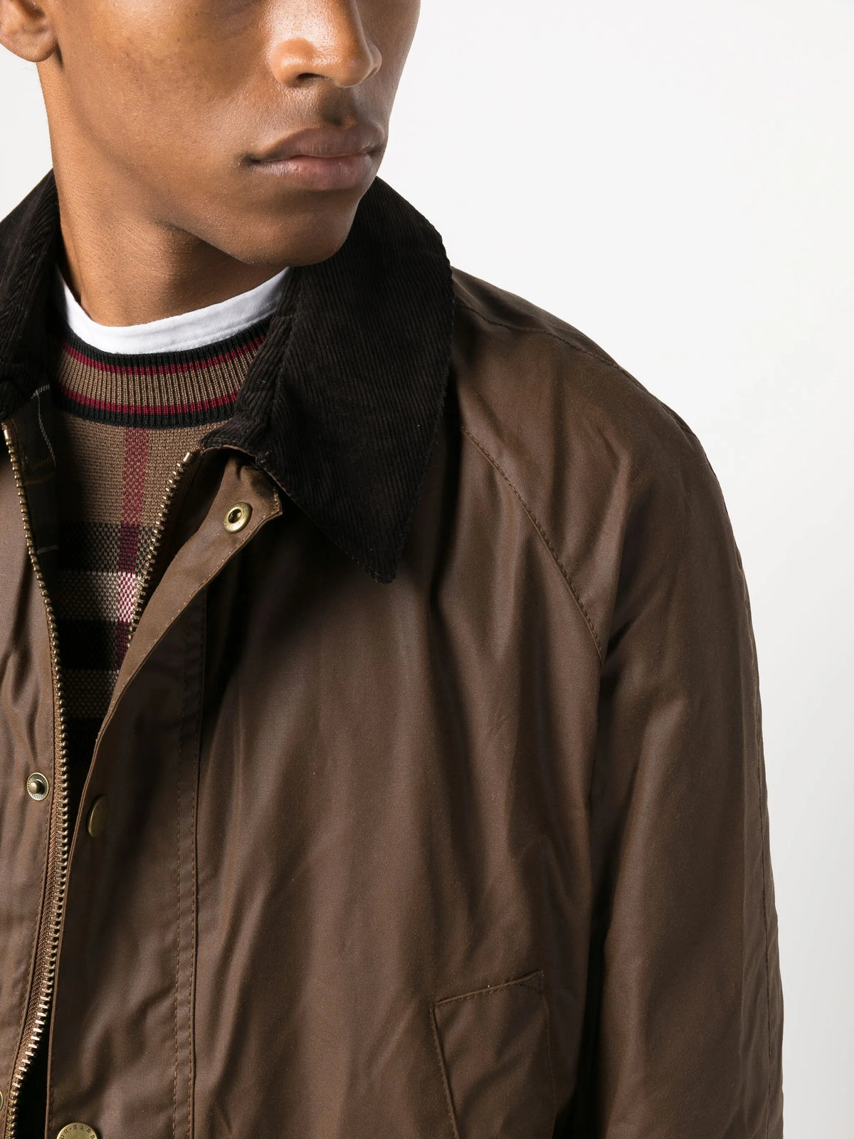 Ashby press-stud wax jacket