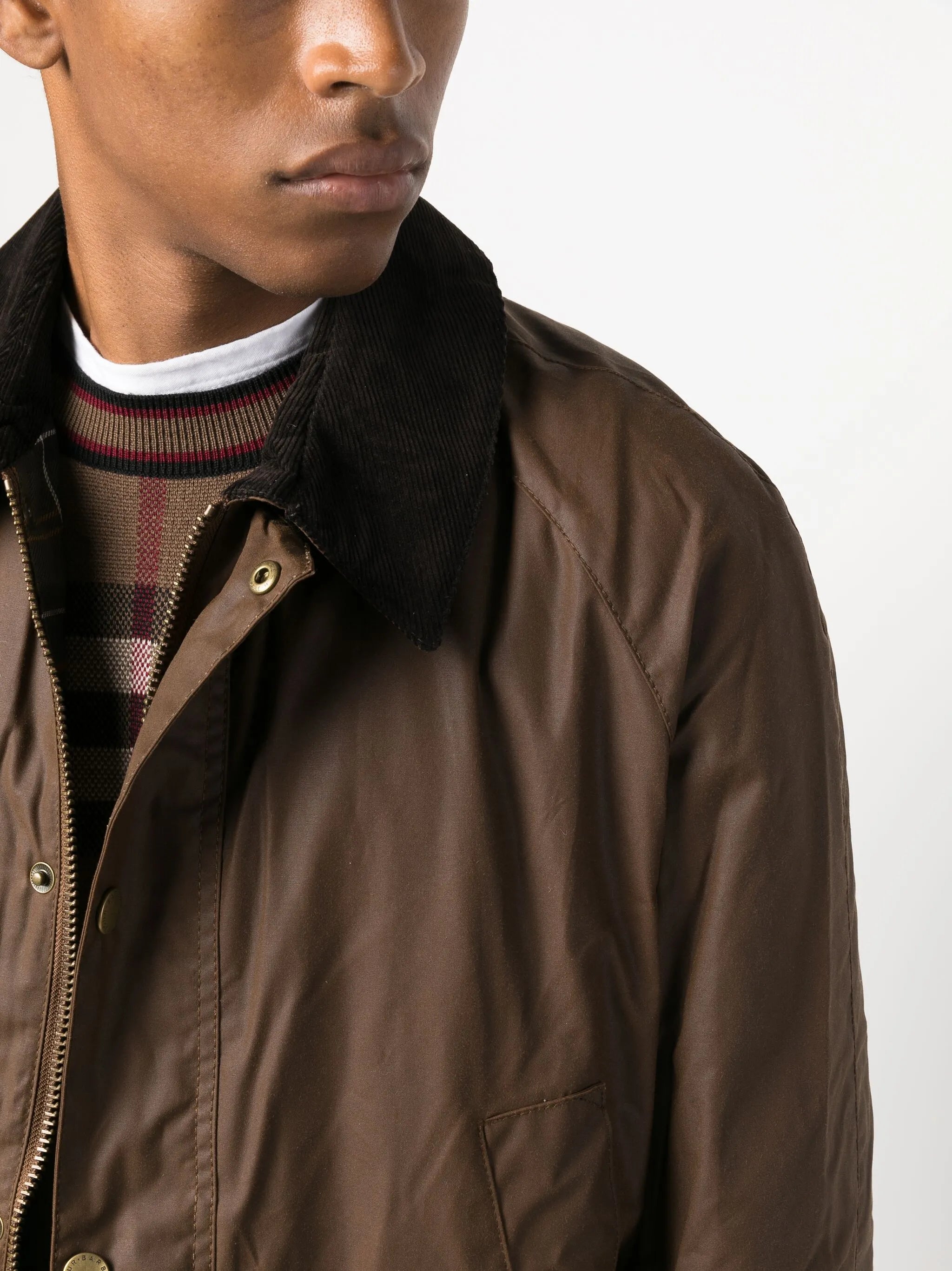 Ashby press-stud wax jacket