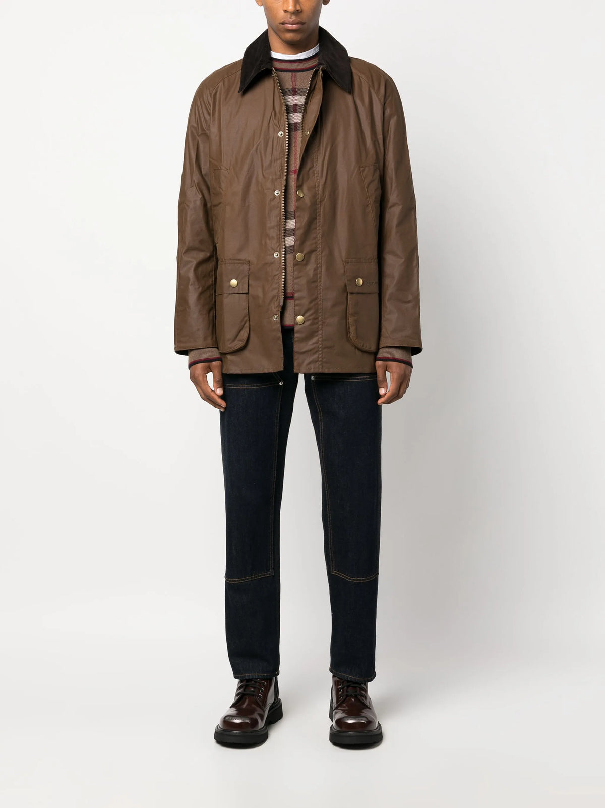 Ashby press-stud wax jacket