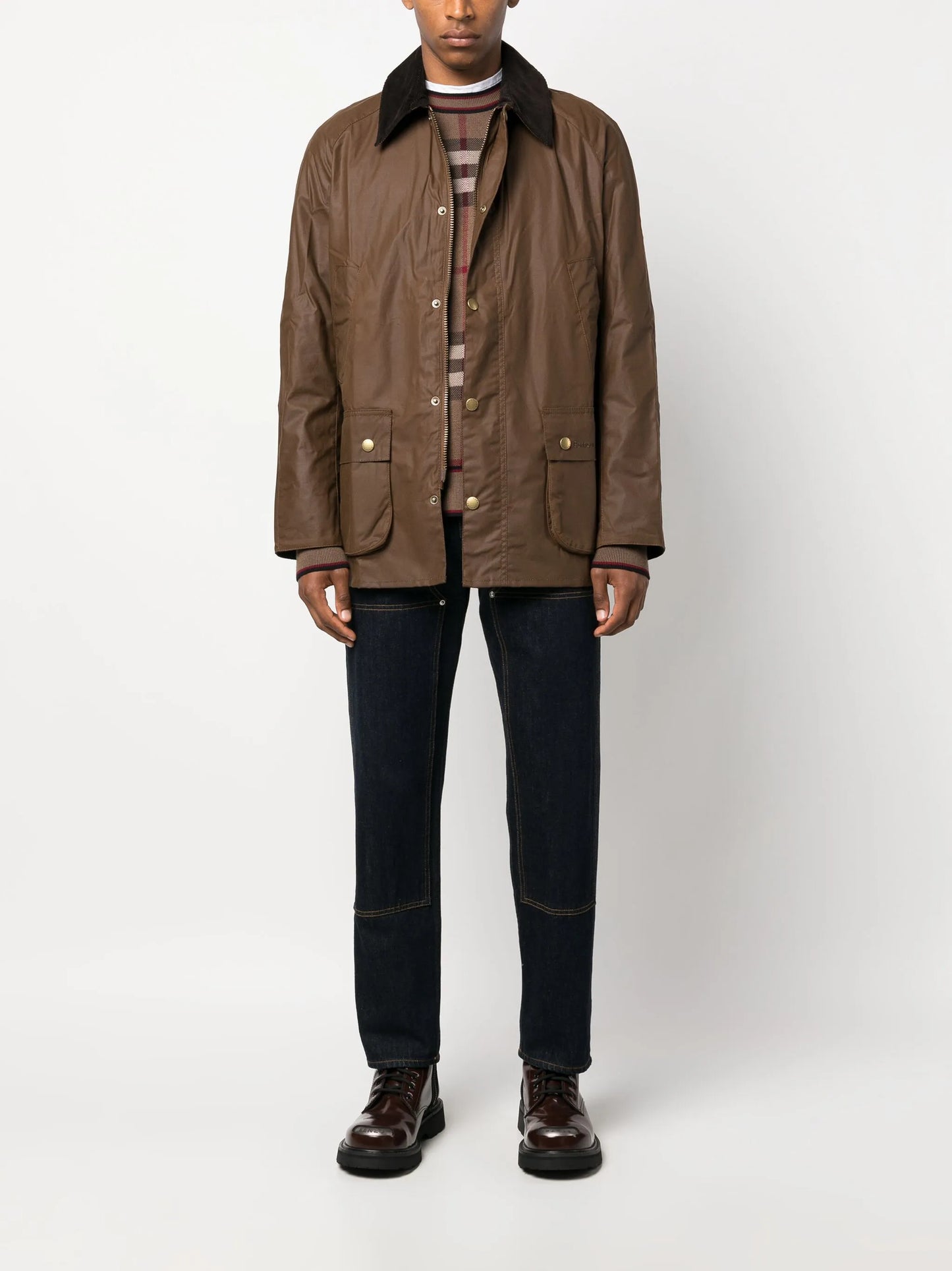 Ashby press-stud wax jacket