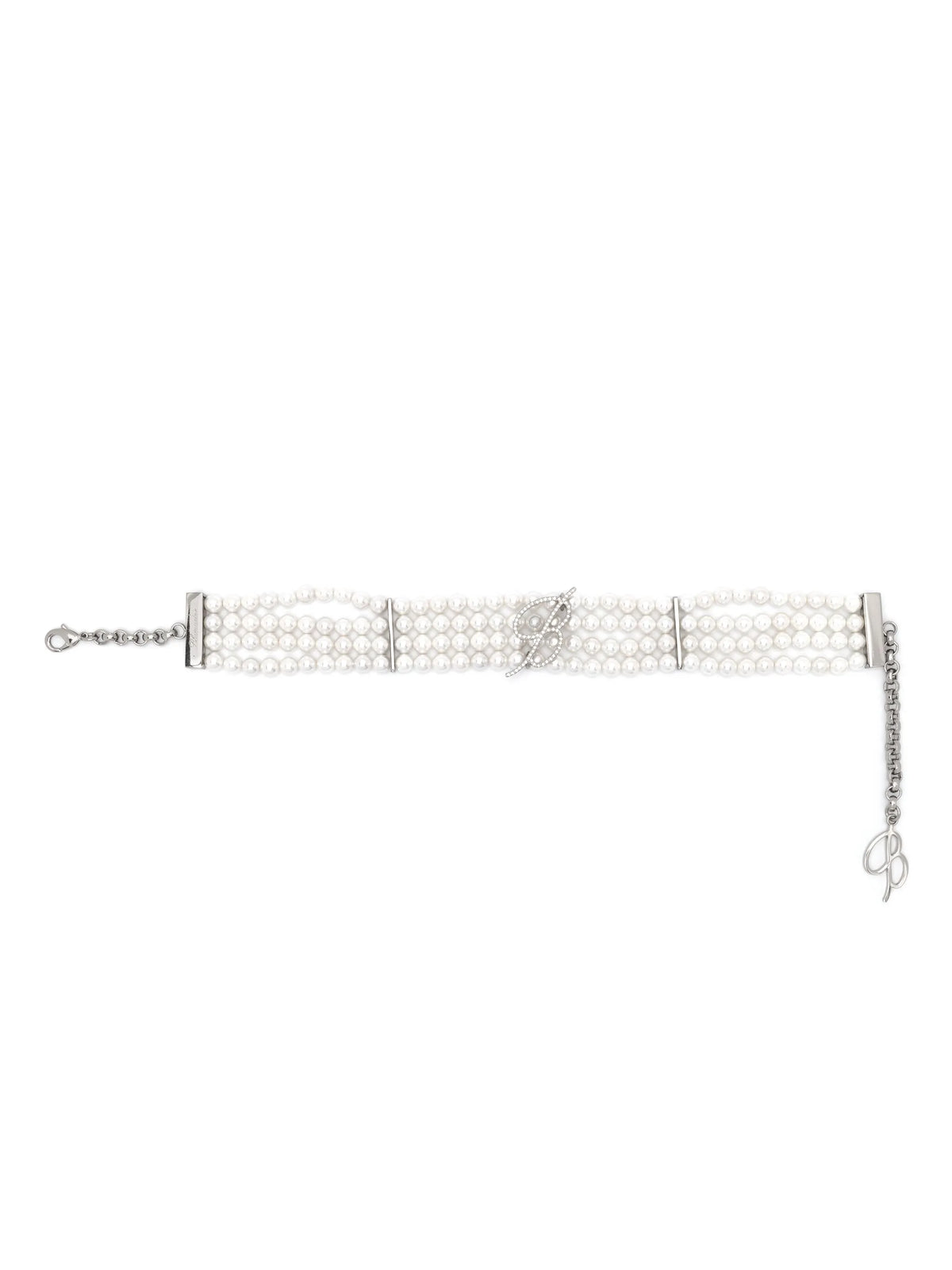 pearl-embellished choker necklace