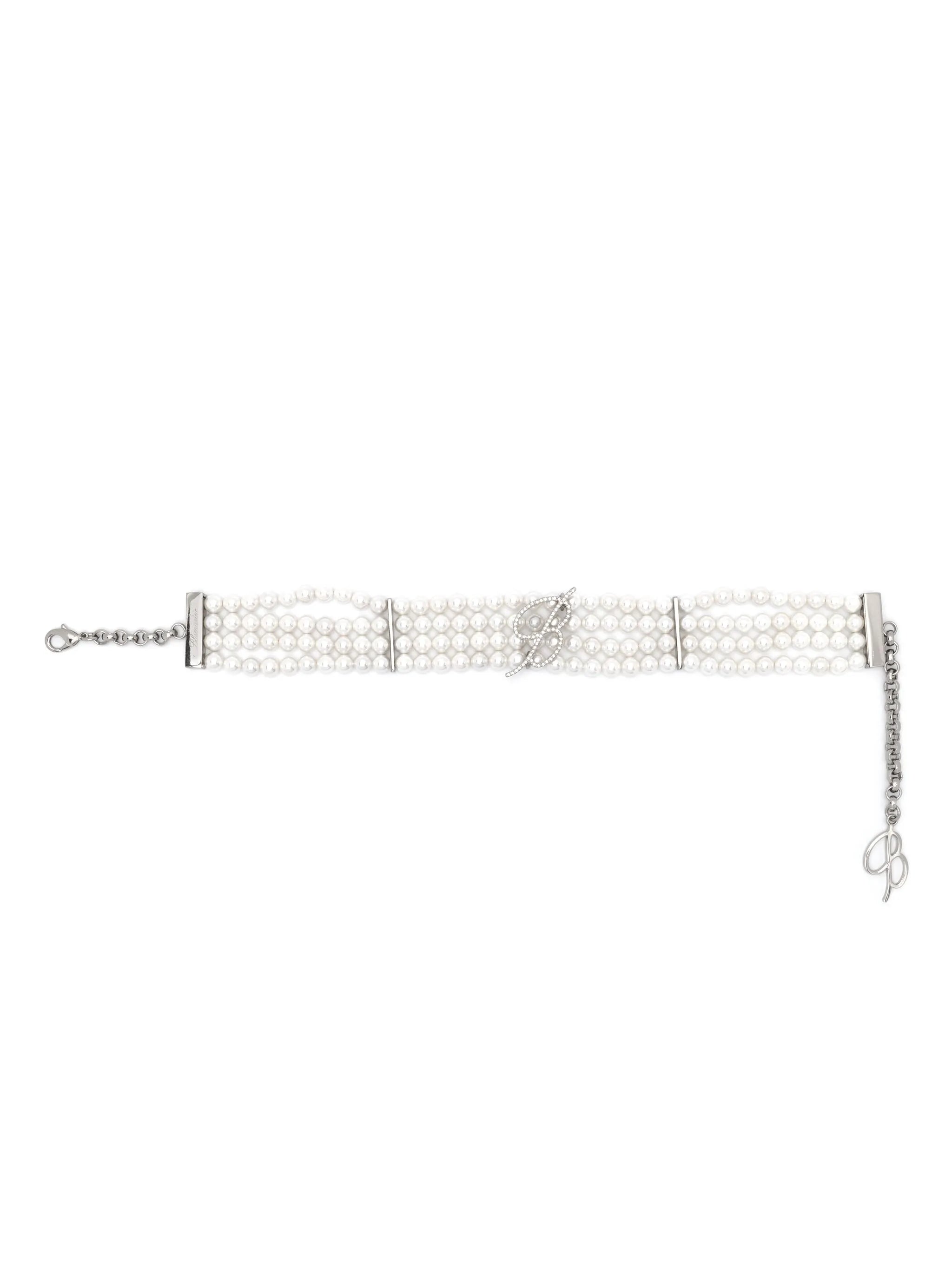 pearl-embellished choker necklace