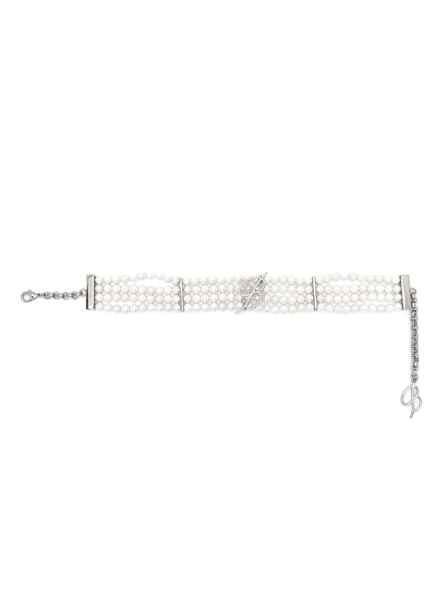 pearl-embellished choker necklace
