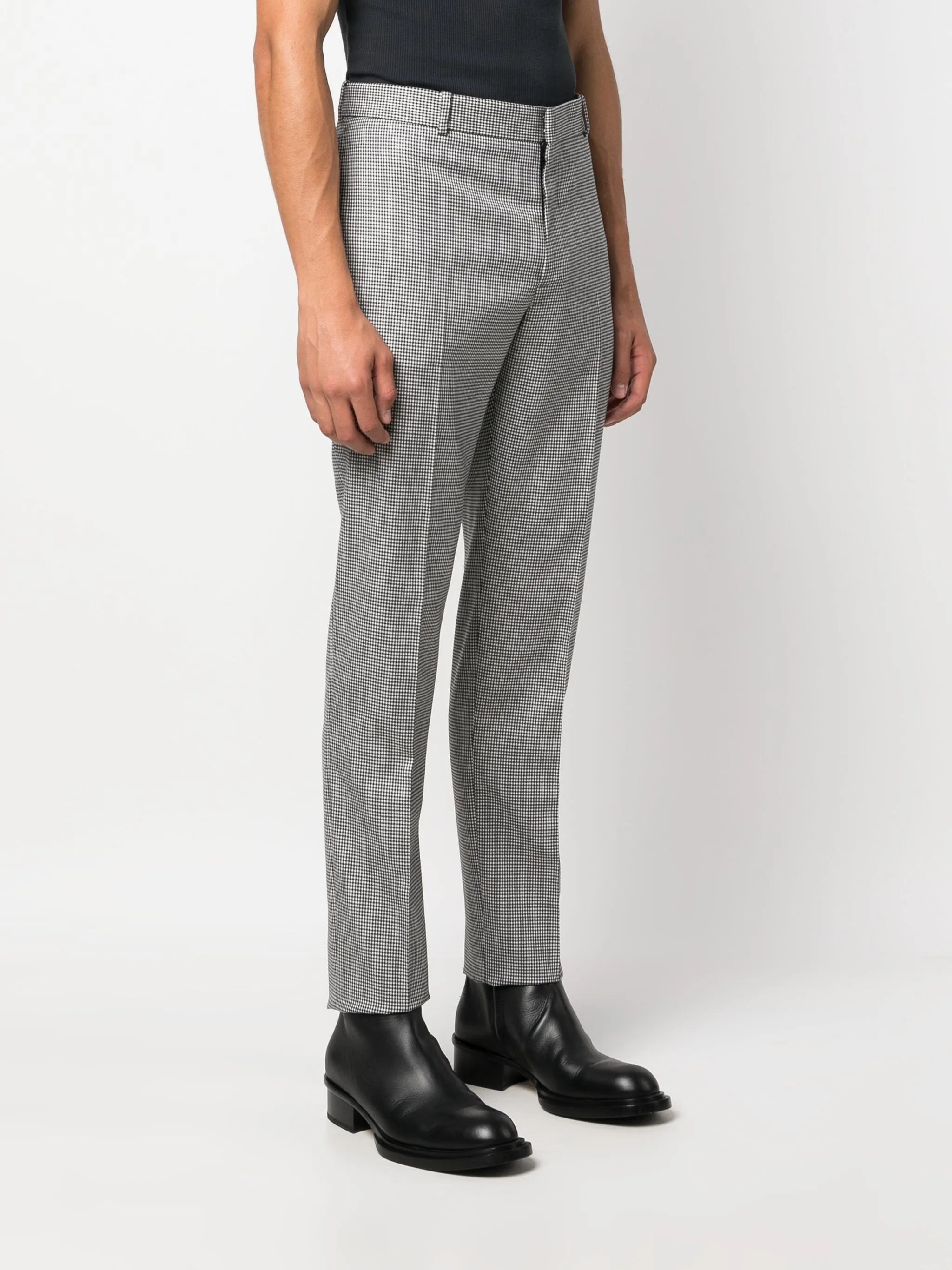 houndstooth tailored trousers