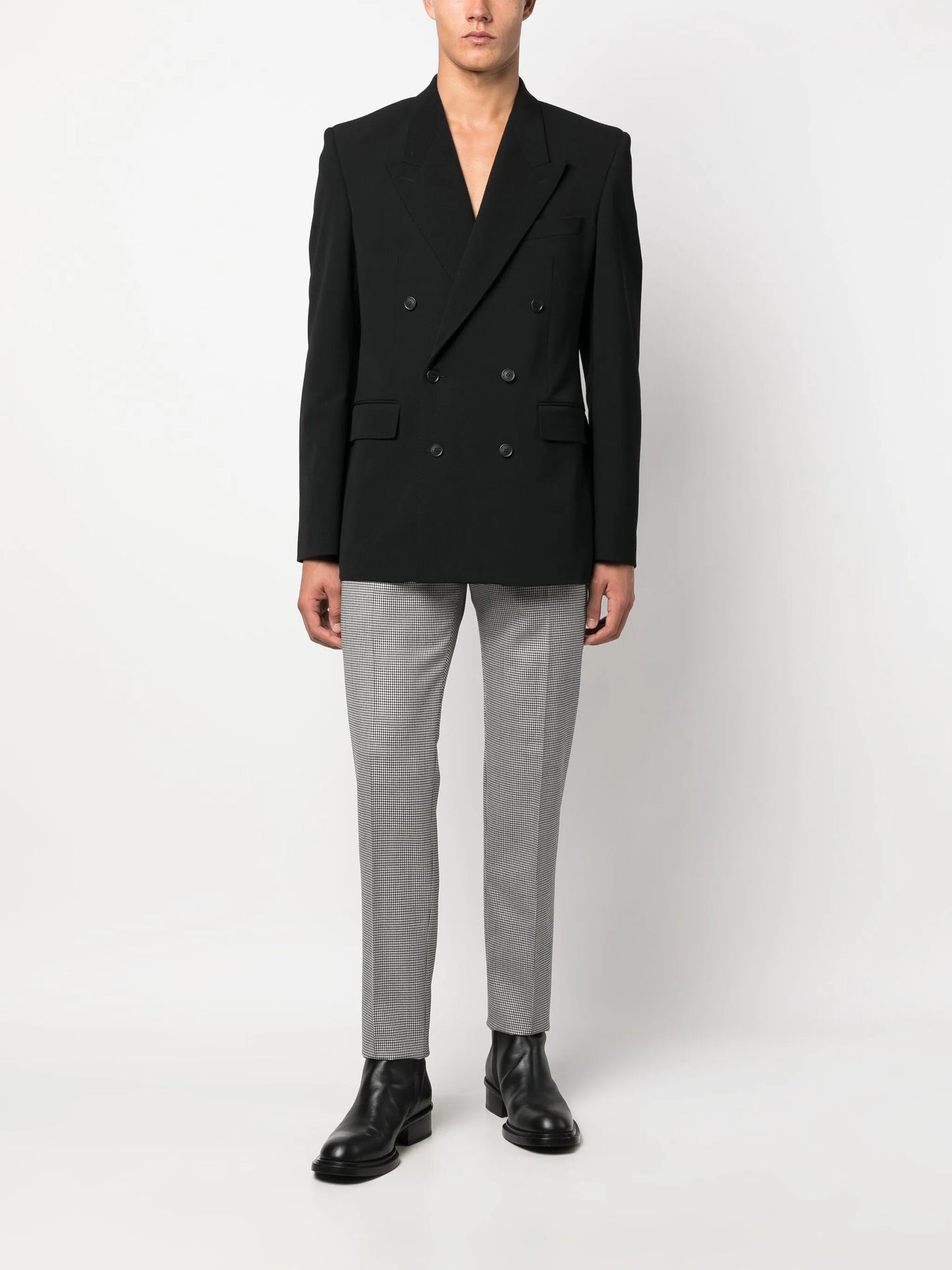 houndstooth tailored trousers