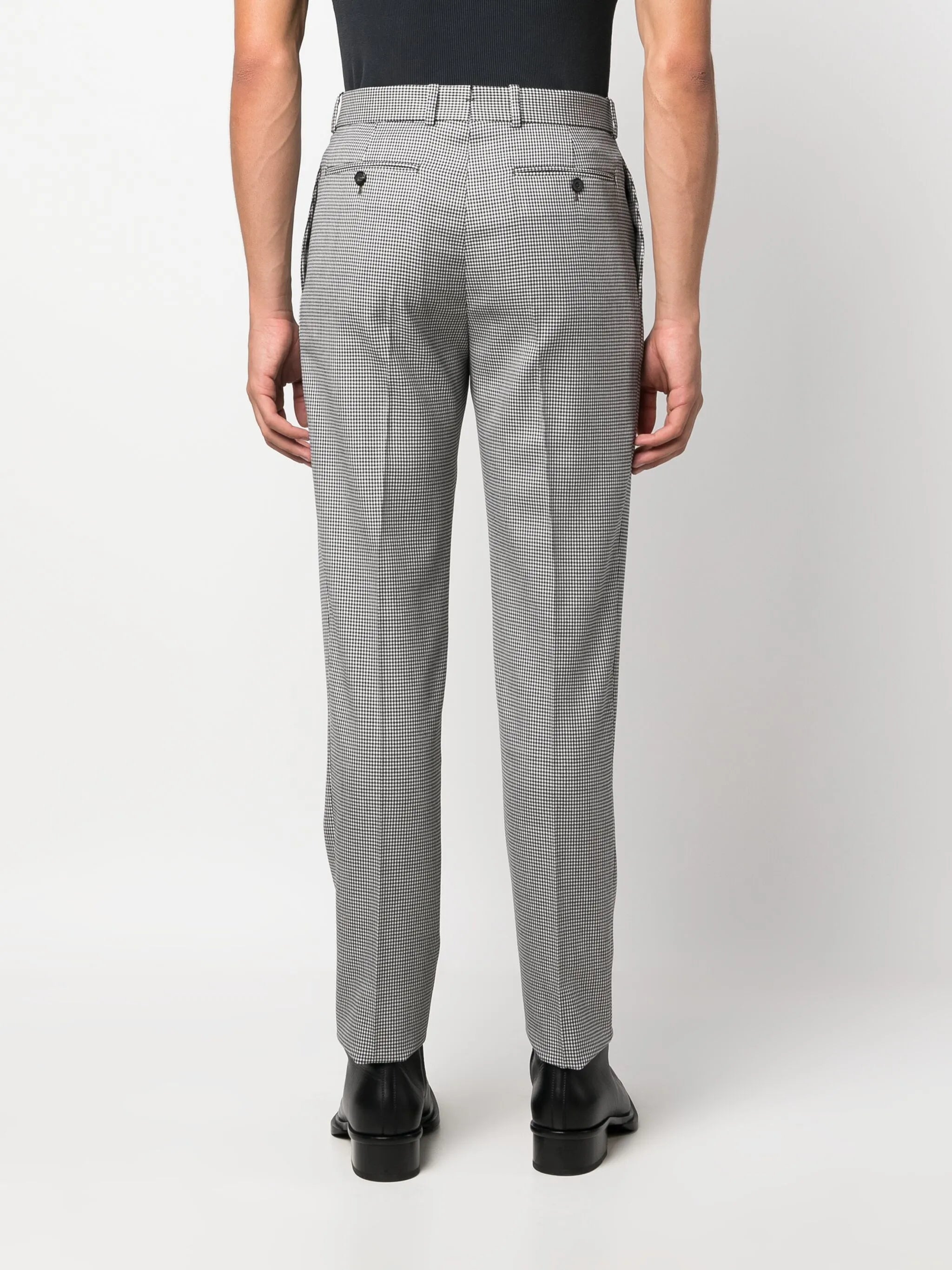 houndstooth tailored trousers
