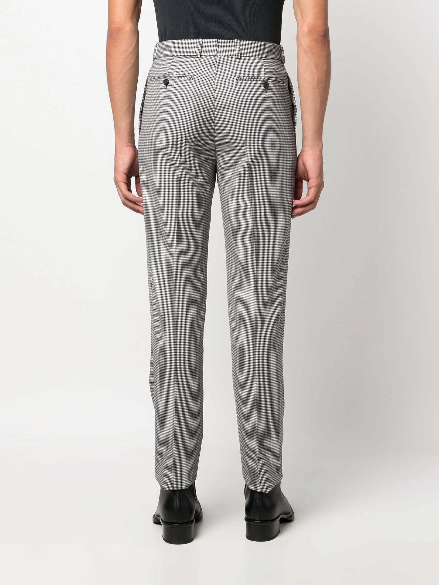 houndstooth tailored trousers