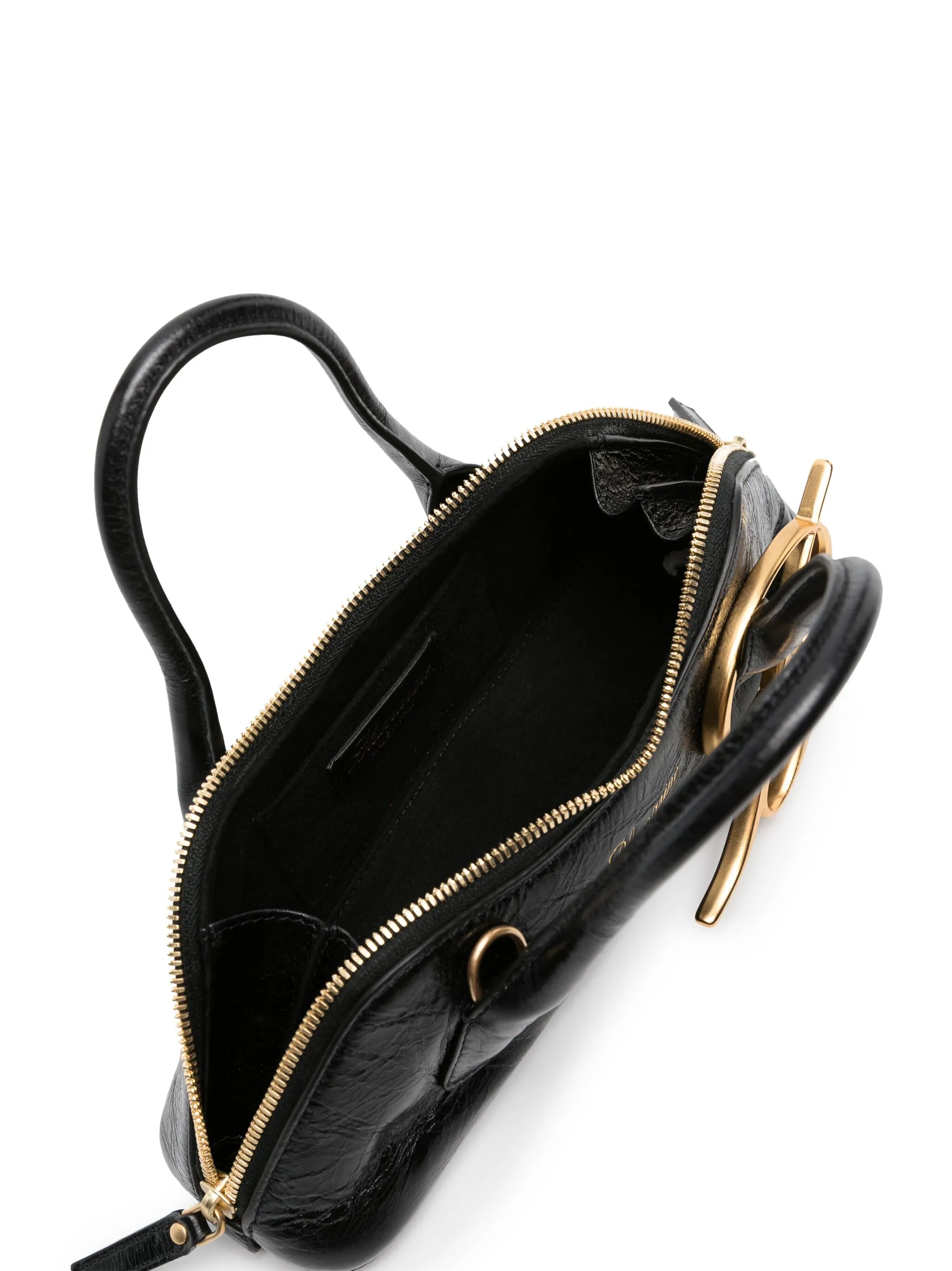 logo-plaque leather tote bag