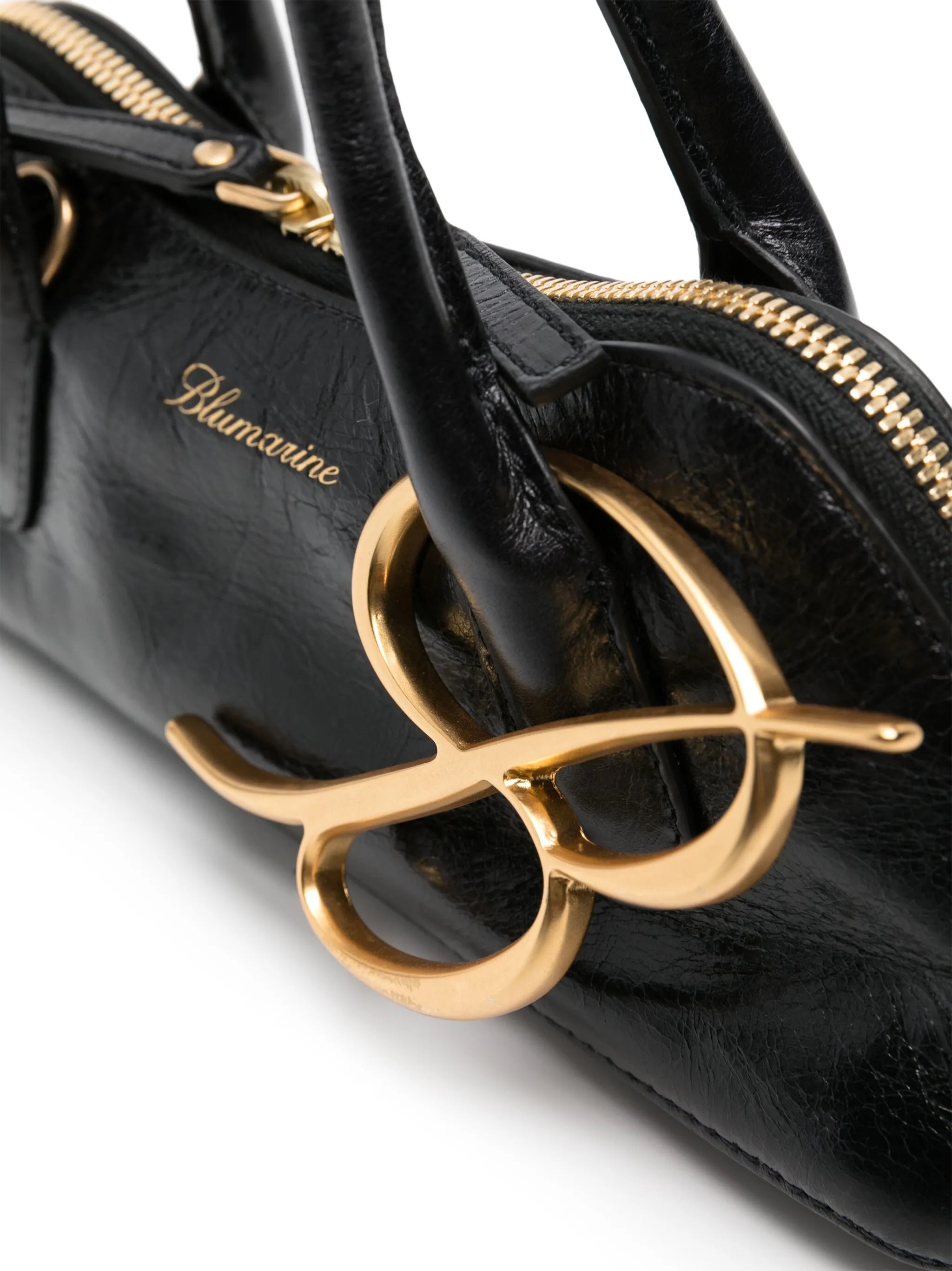 logo-plaque leather tote bag
