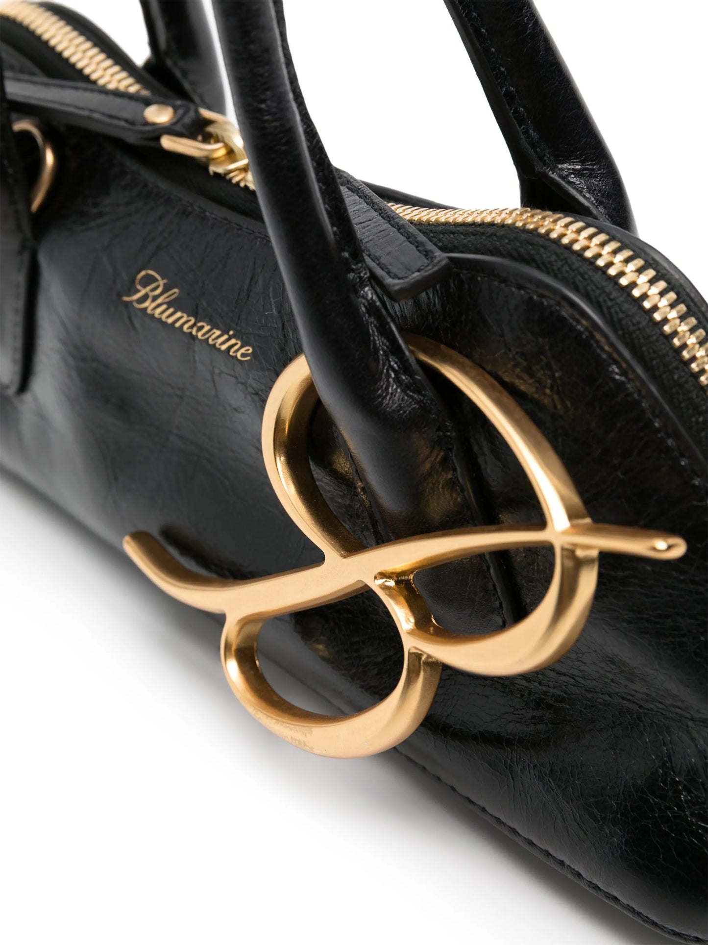 logo-plaque leather tote bag