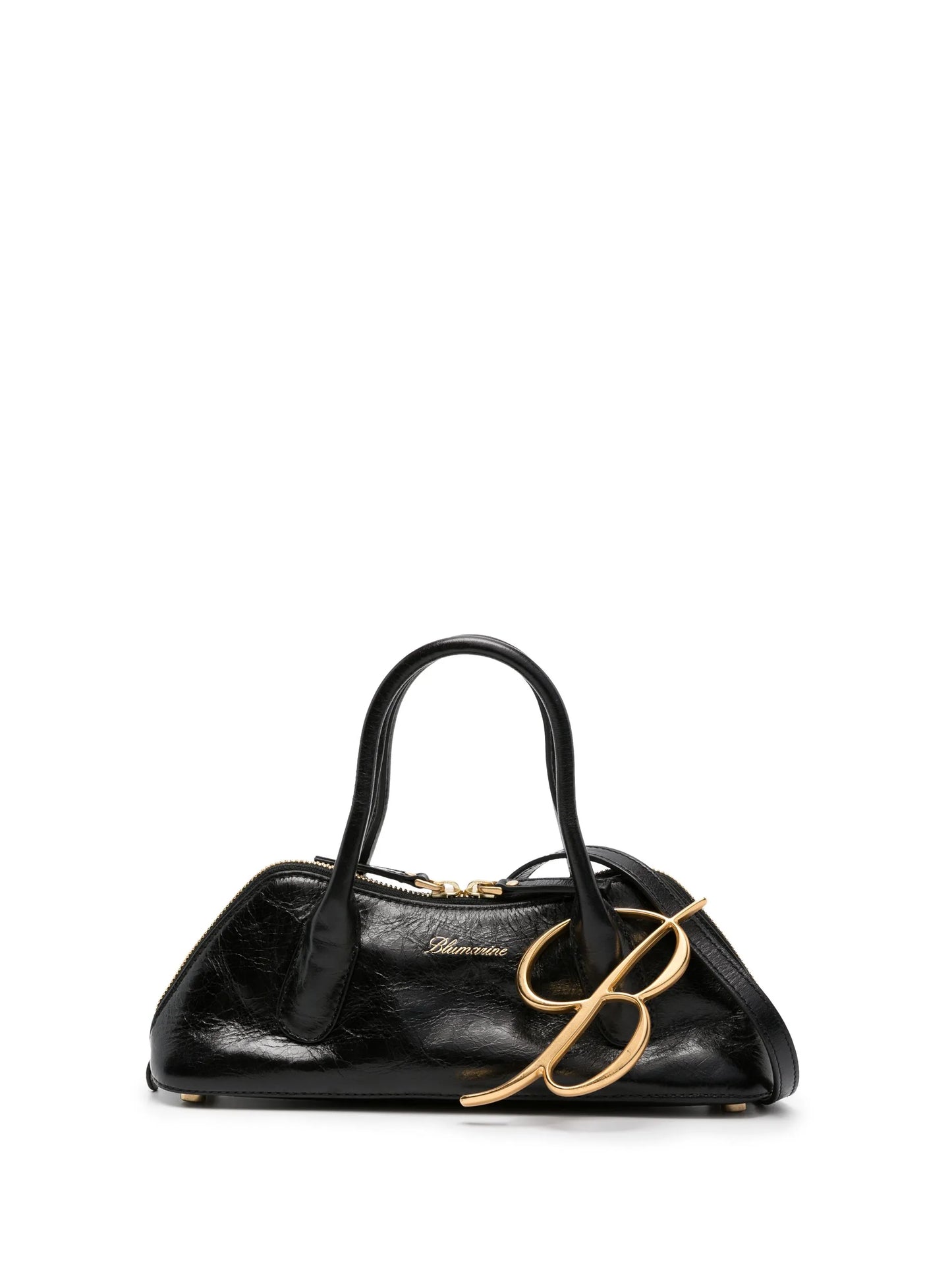 logo-plaque leather tote bag