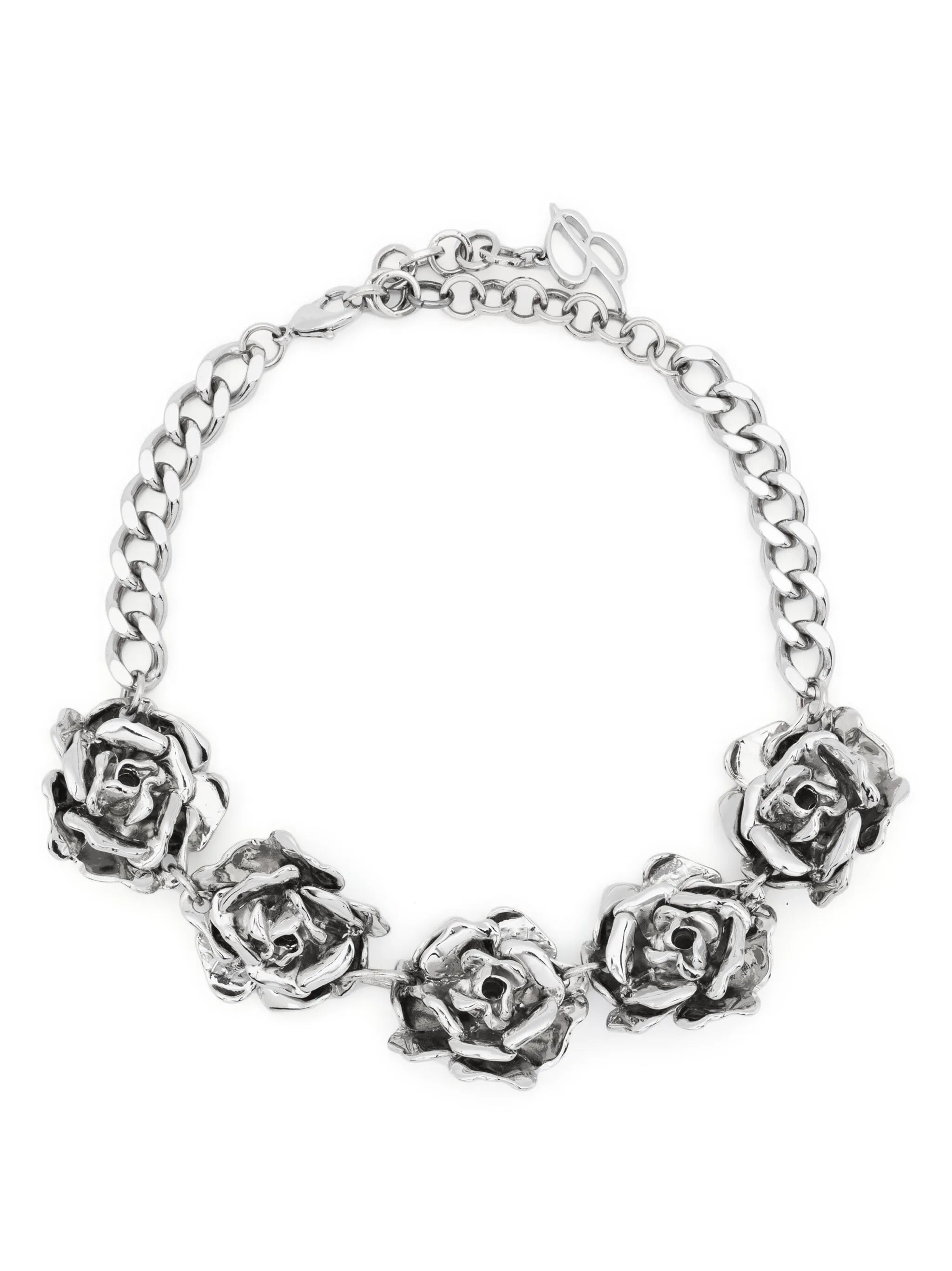 rose-detail choker necklace
