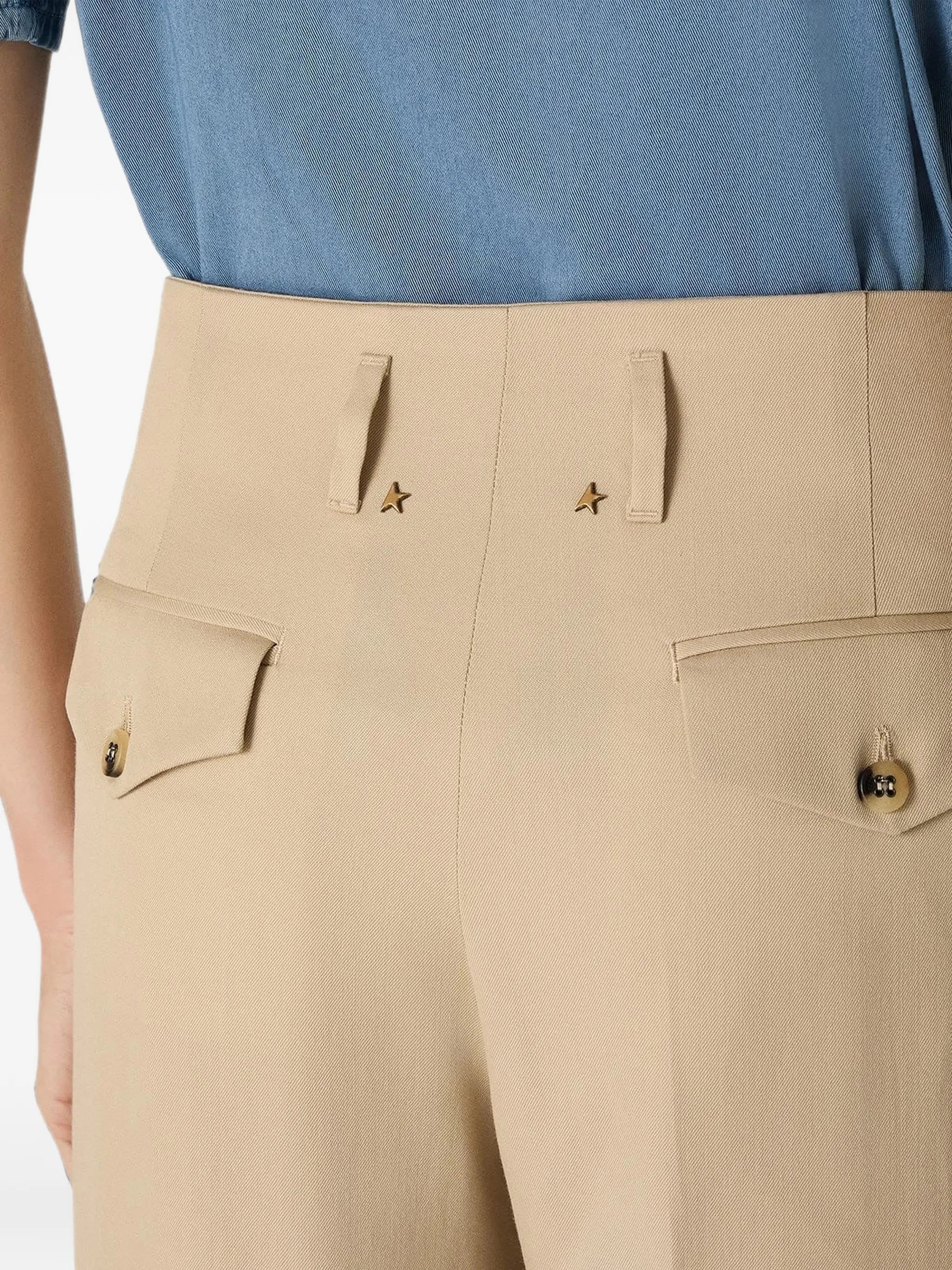 high-waisted wide-leg trousers