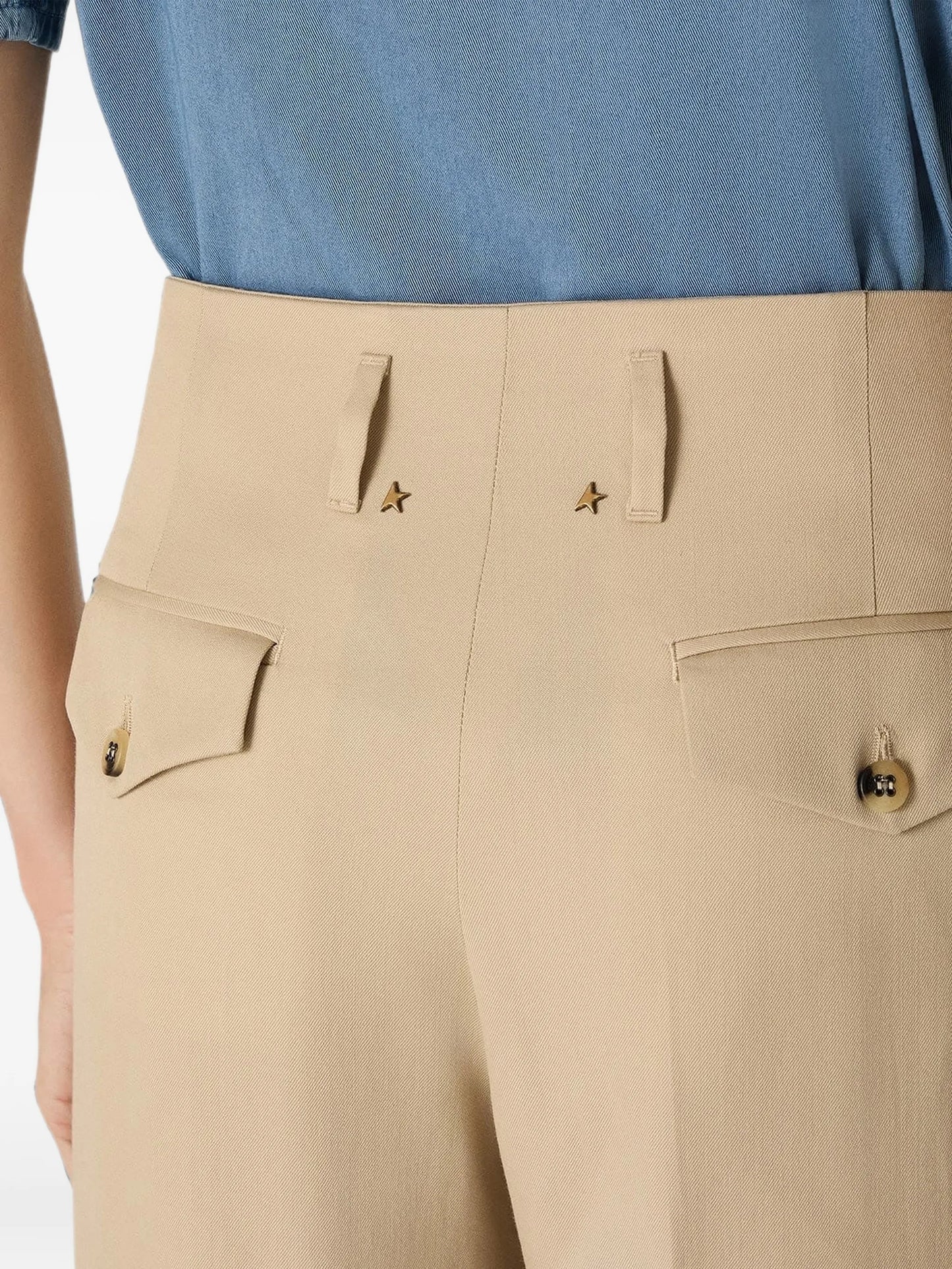 high-waisted wide-leg trousers