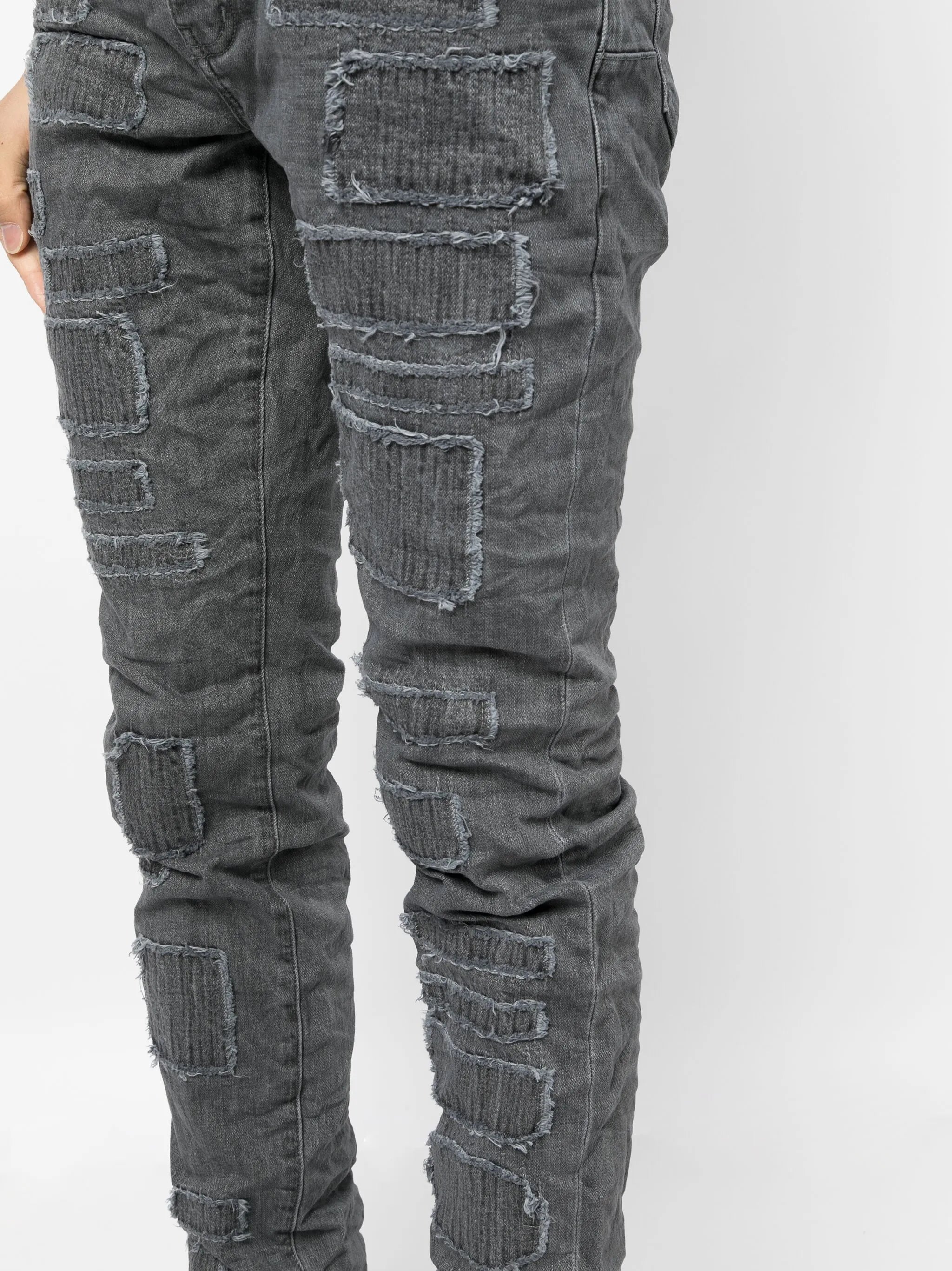 patchwork-detail denim jeans