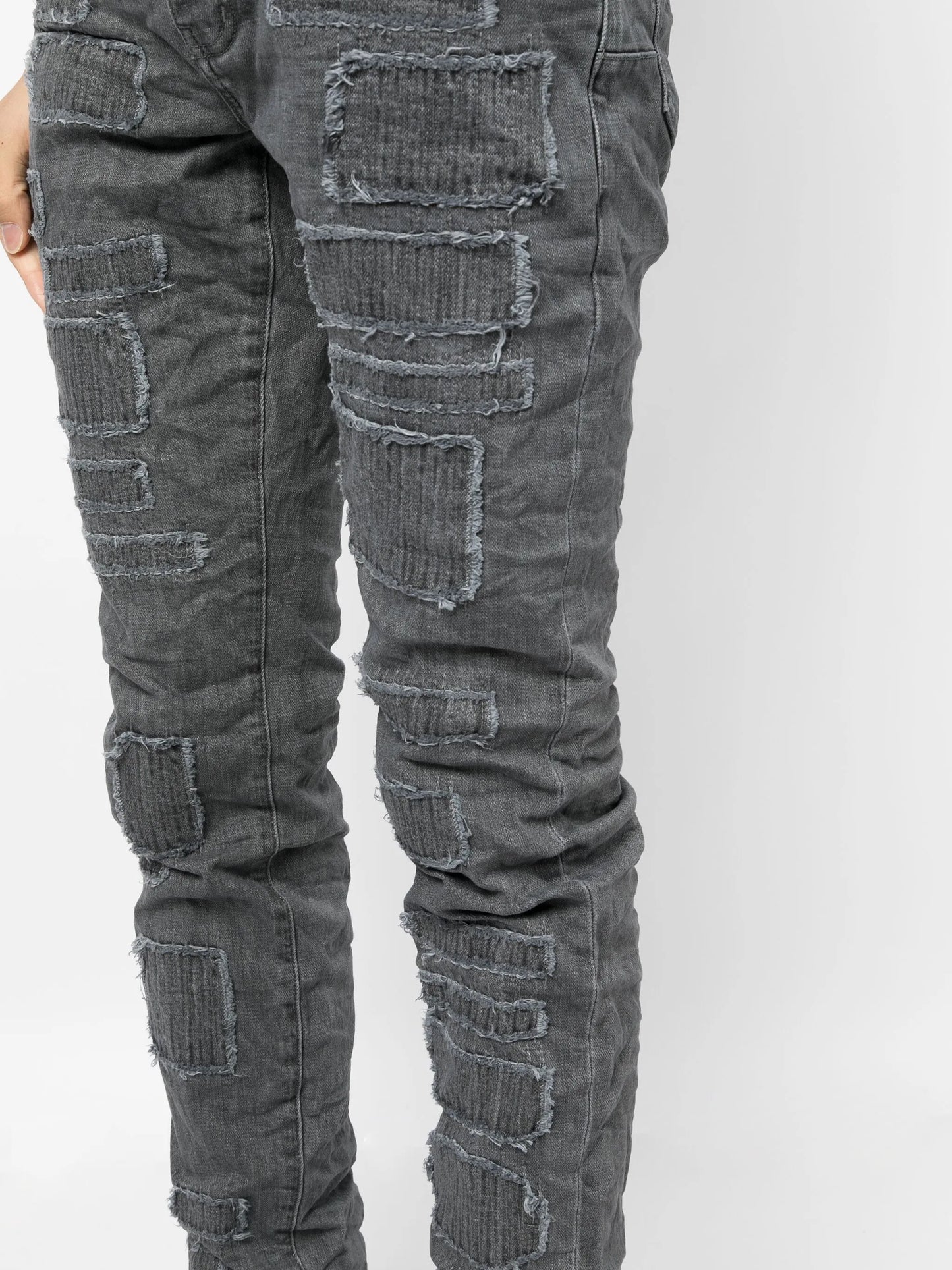 patchwork-detail denim jeans