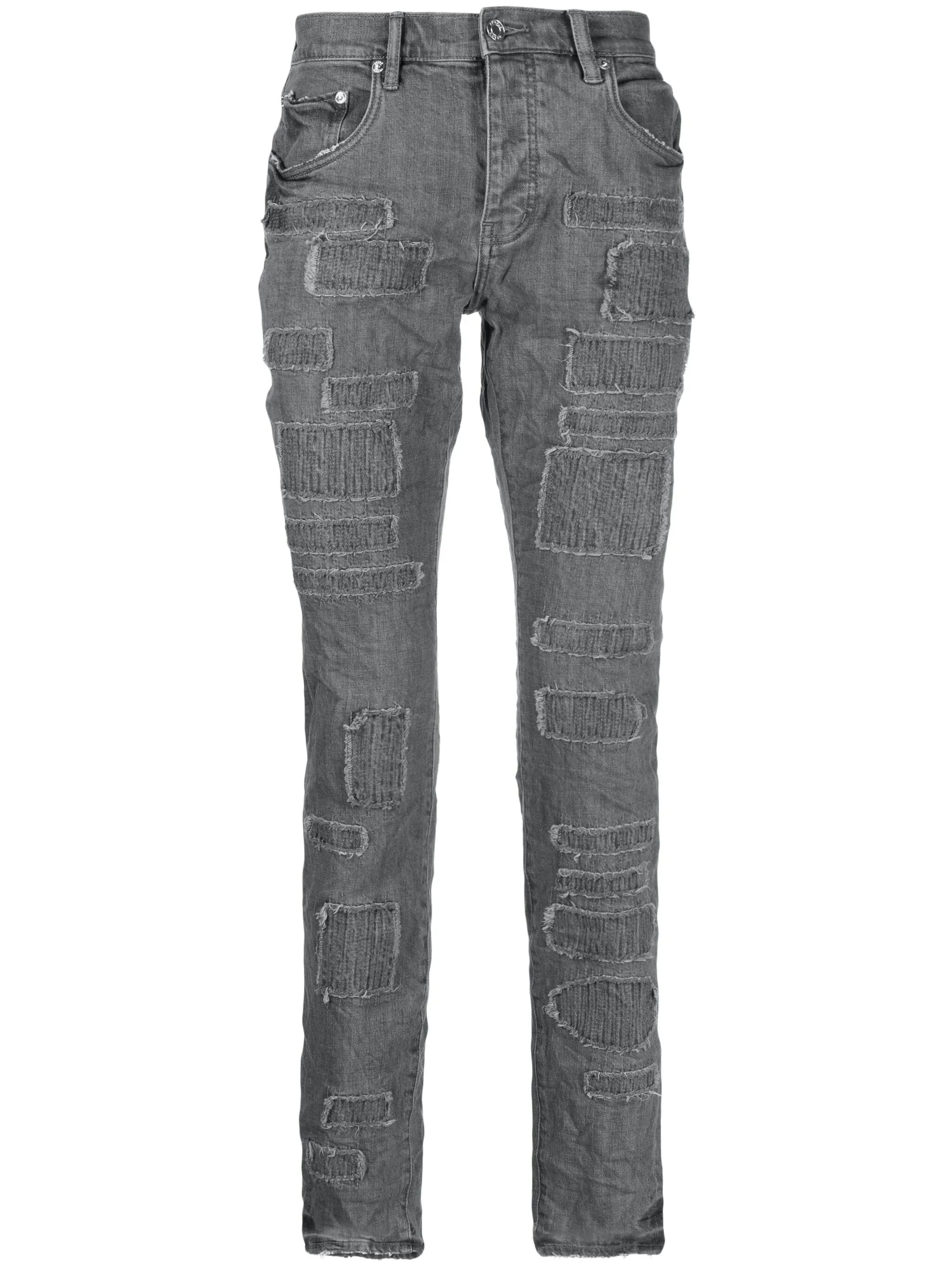 patchwork-detail denim jeans