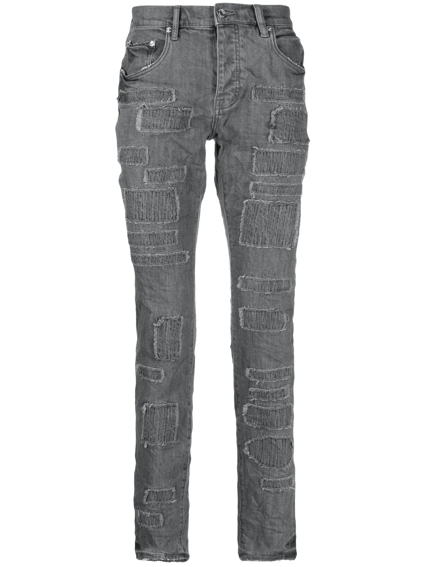patchwork-detail denim jeans
