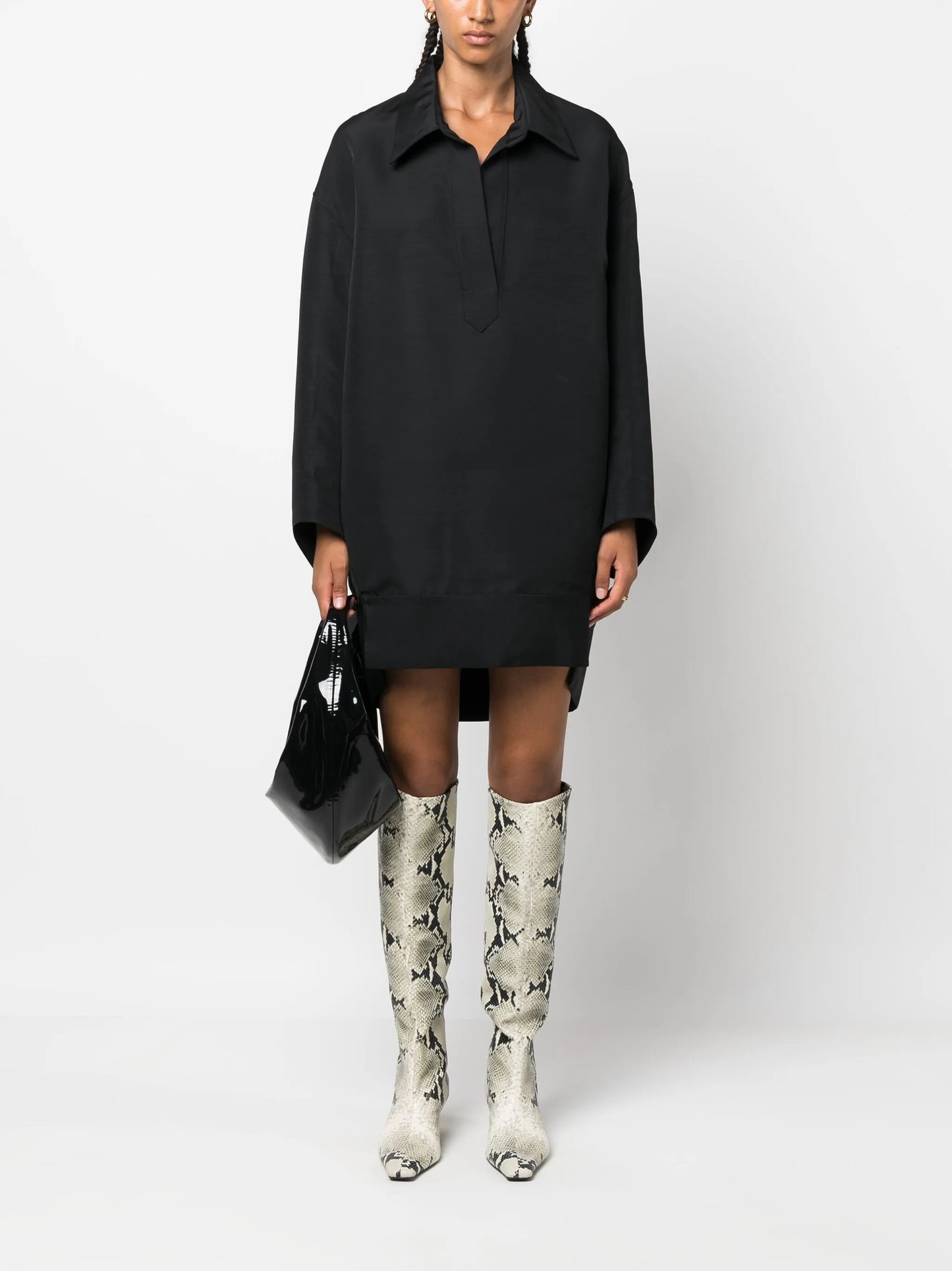 The Kal faille mini shirtdress