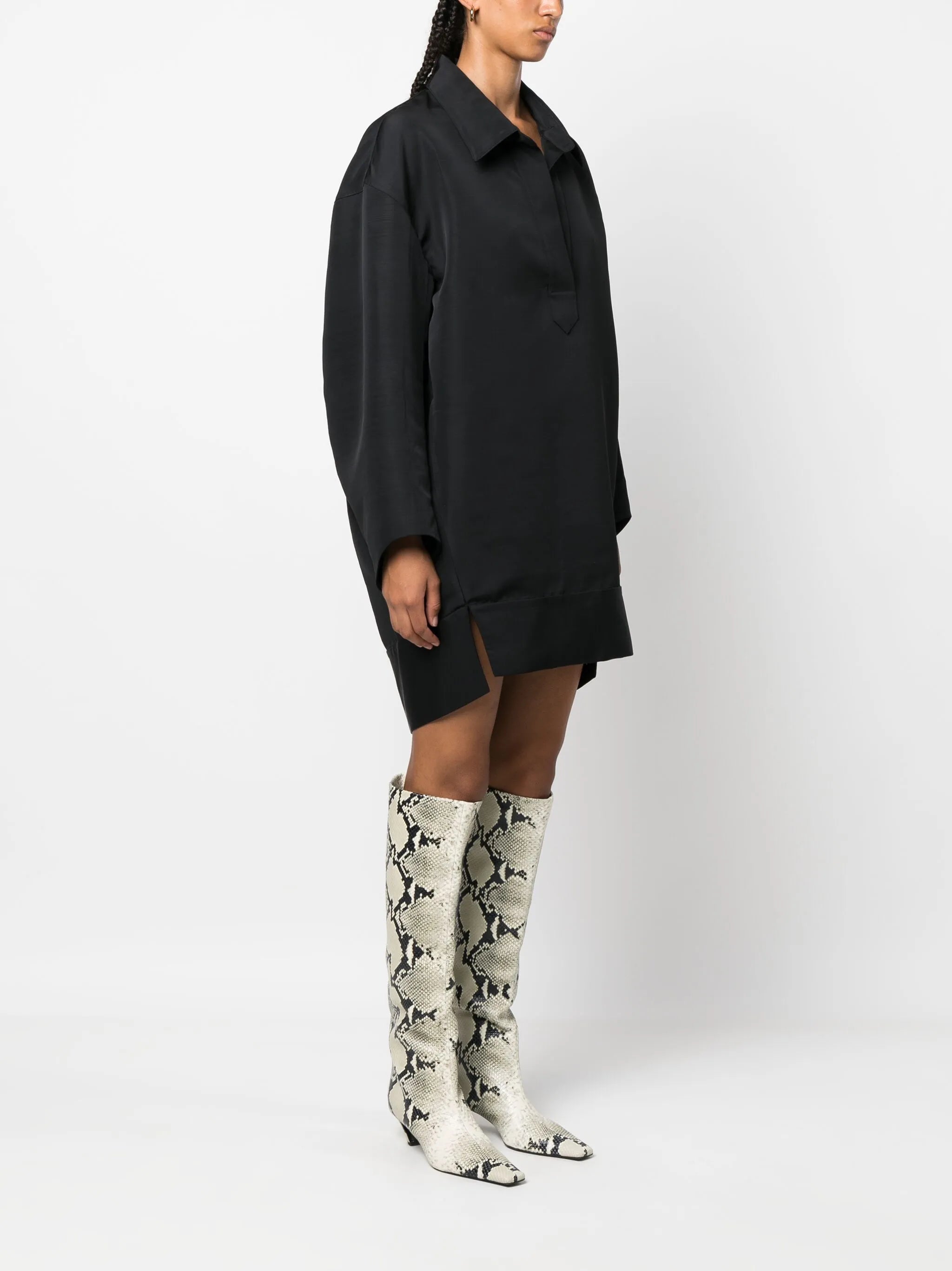 The Kal faille mini shirtdress