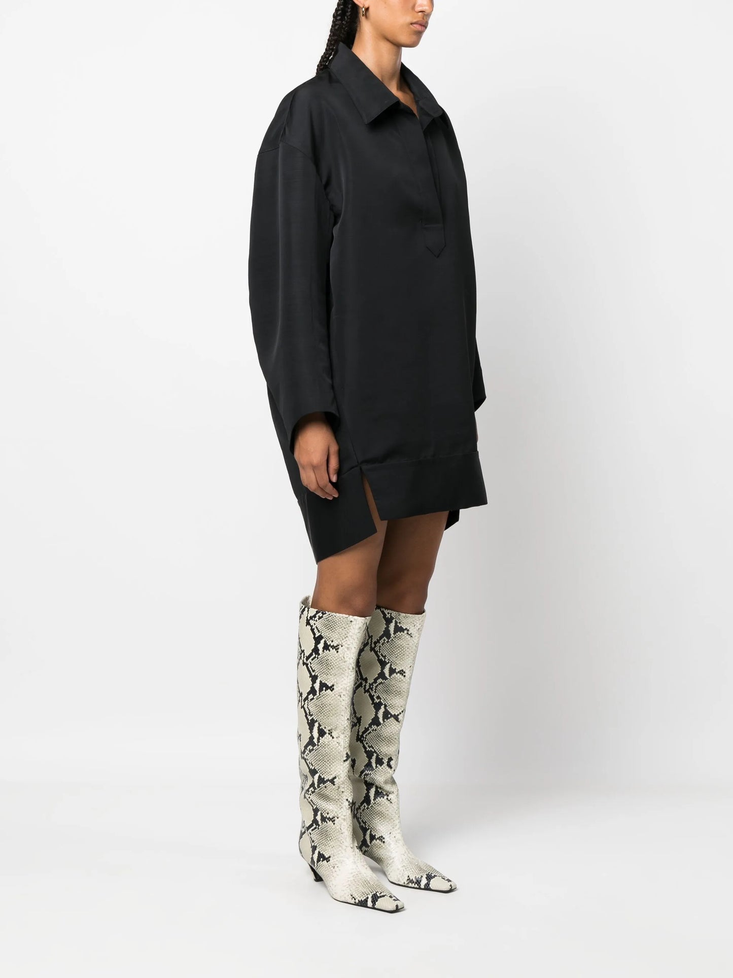 The Kal faille mini shirtdress