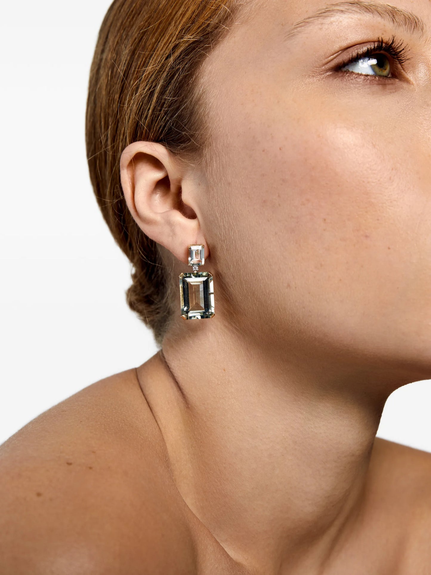 amethyst and diamond drop earrings