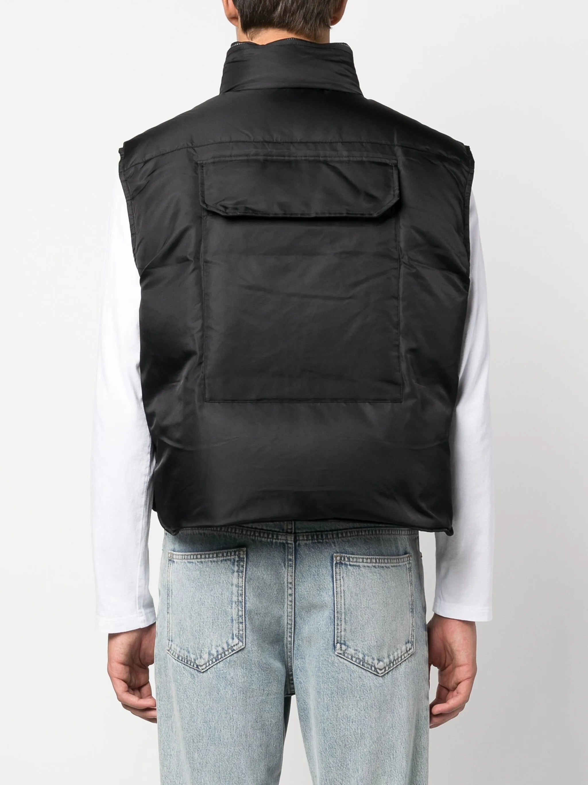 logo-patch padded gilet