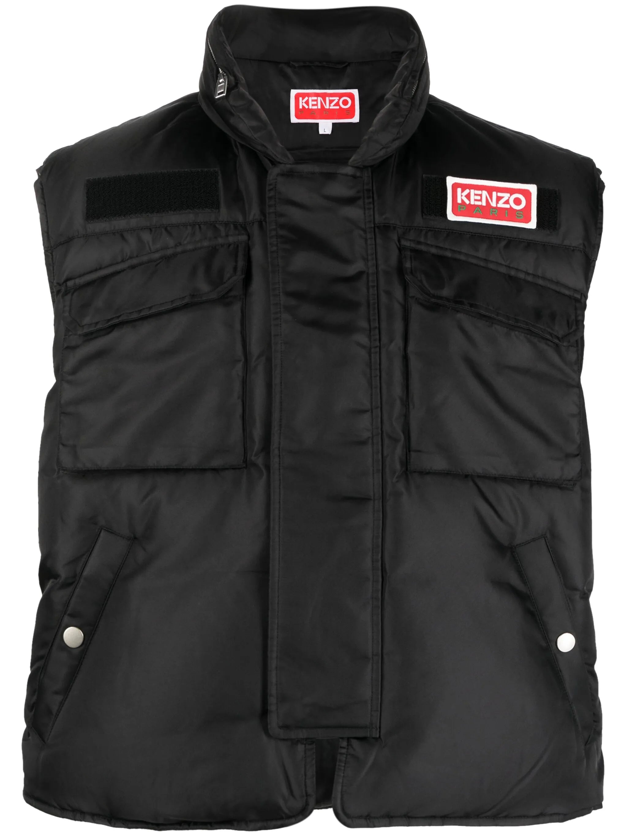 logo-patch padded gilet