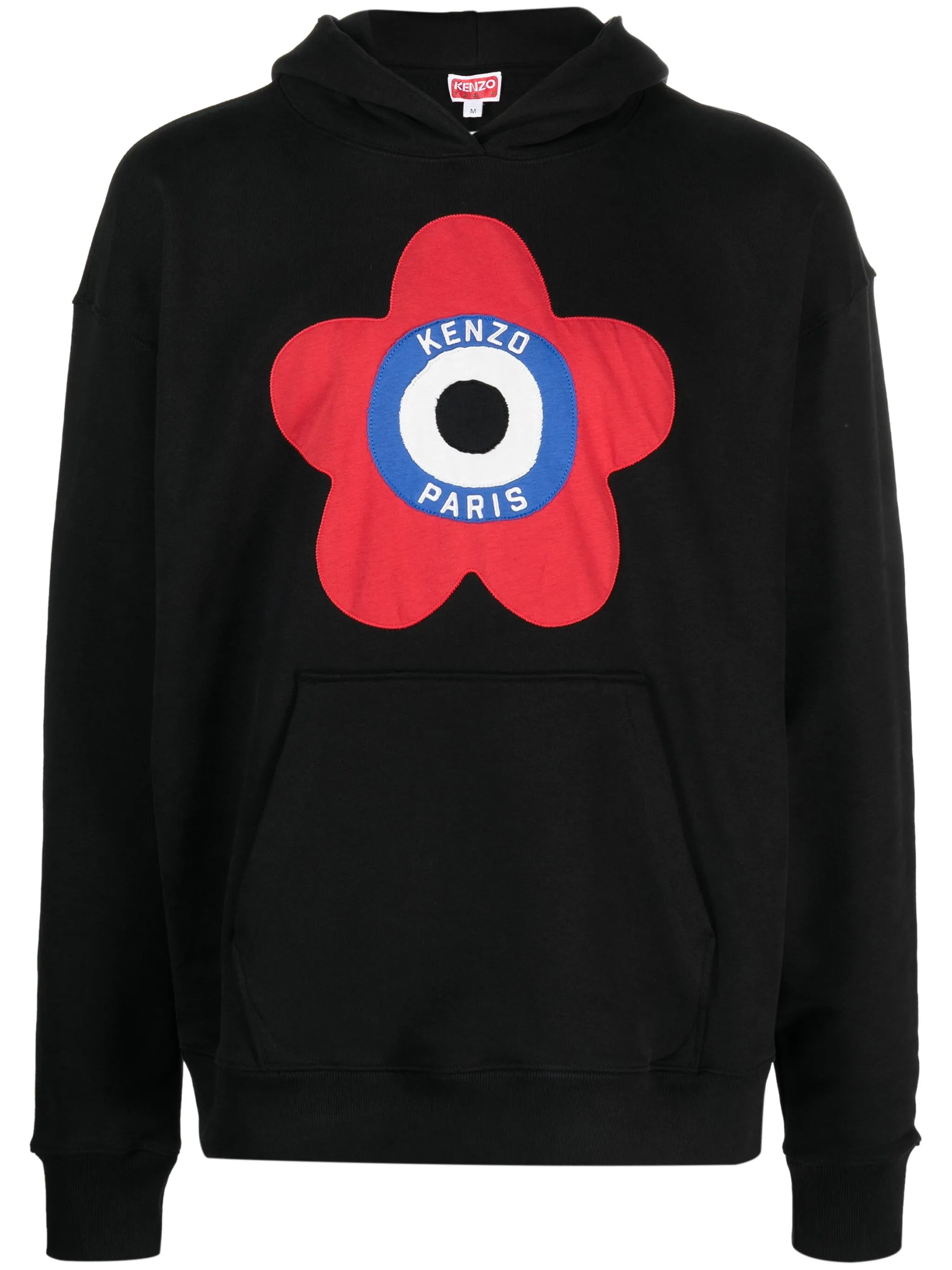 floral-patch hoodie