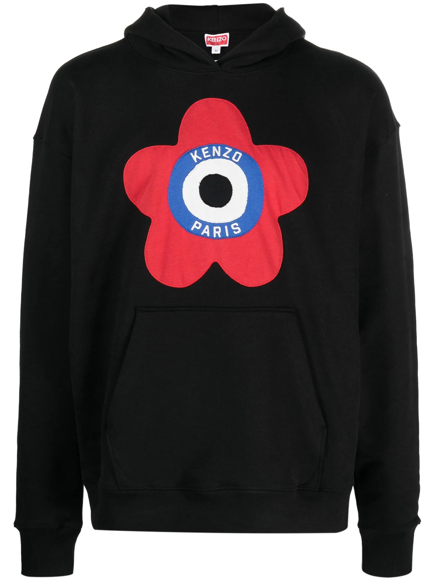 floral-patch hoodie