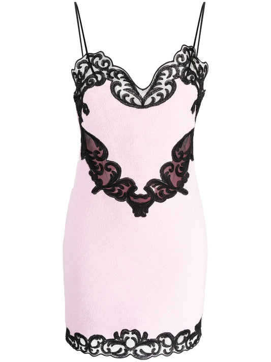 Cami lace-detailing minidress