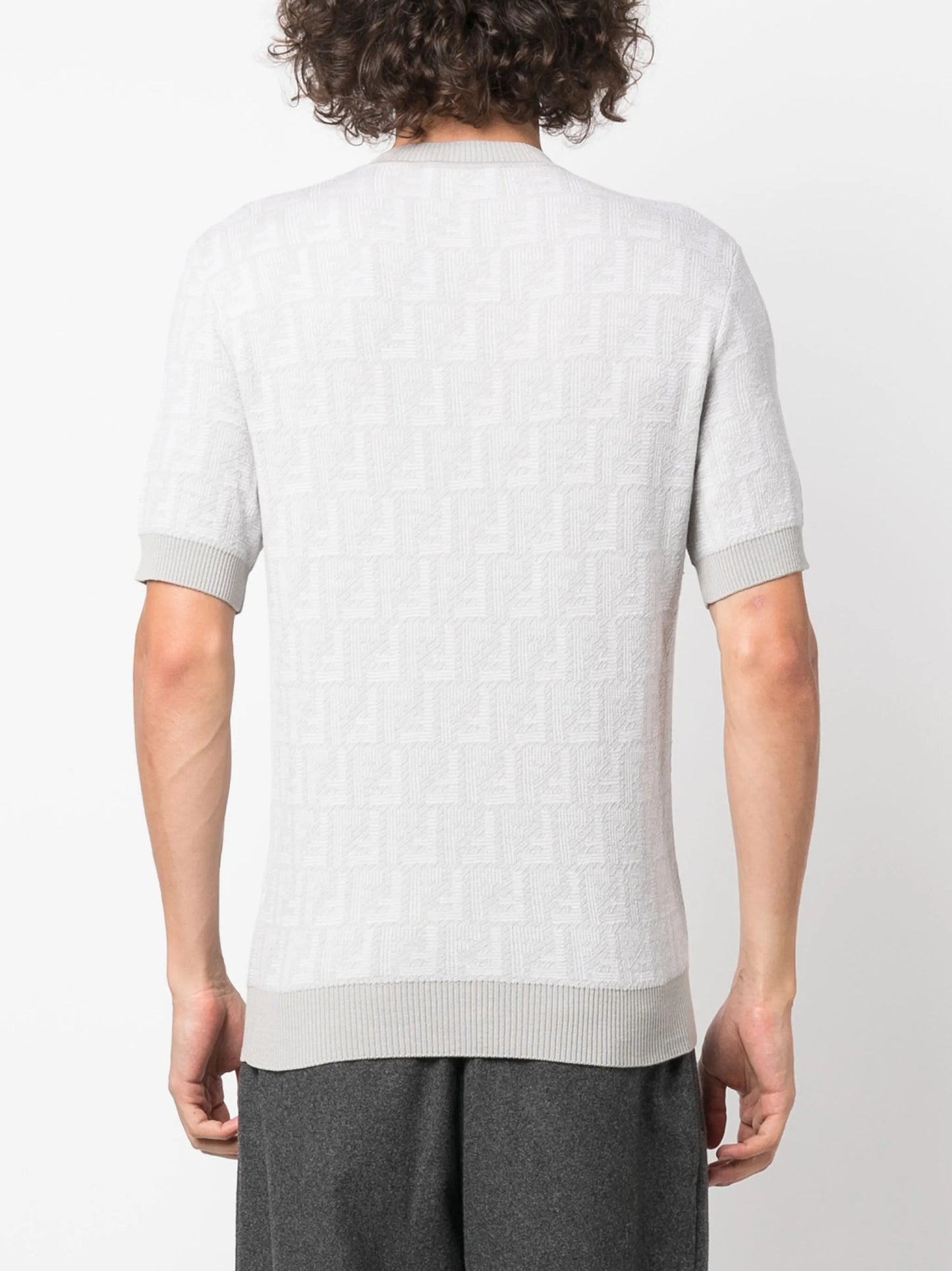 Fendi Shadow-intarsia knit T-shirt