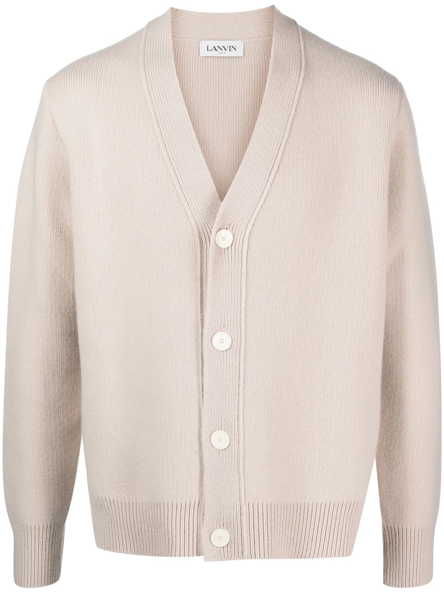 V-neck wool-cashmere cardigan
