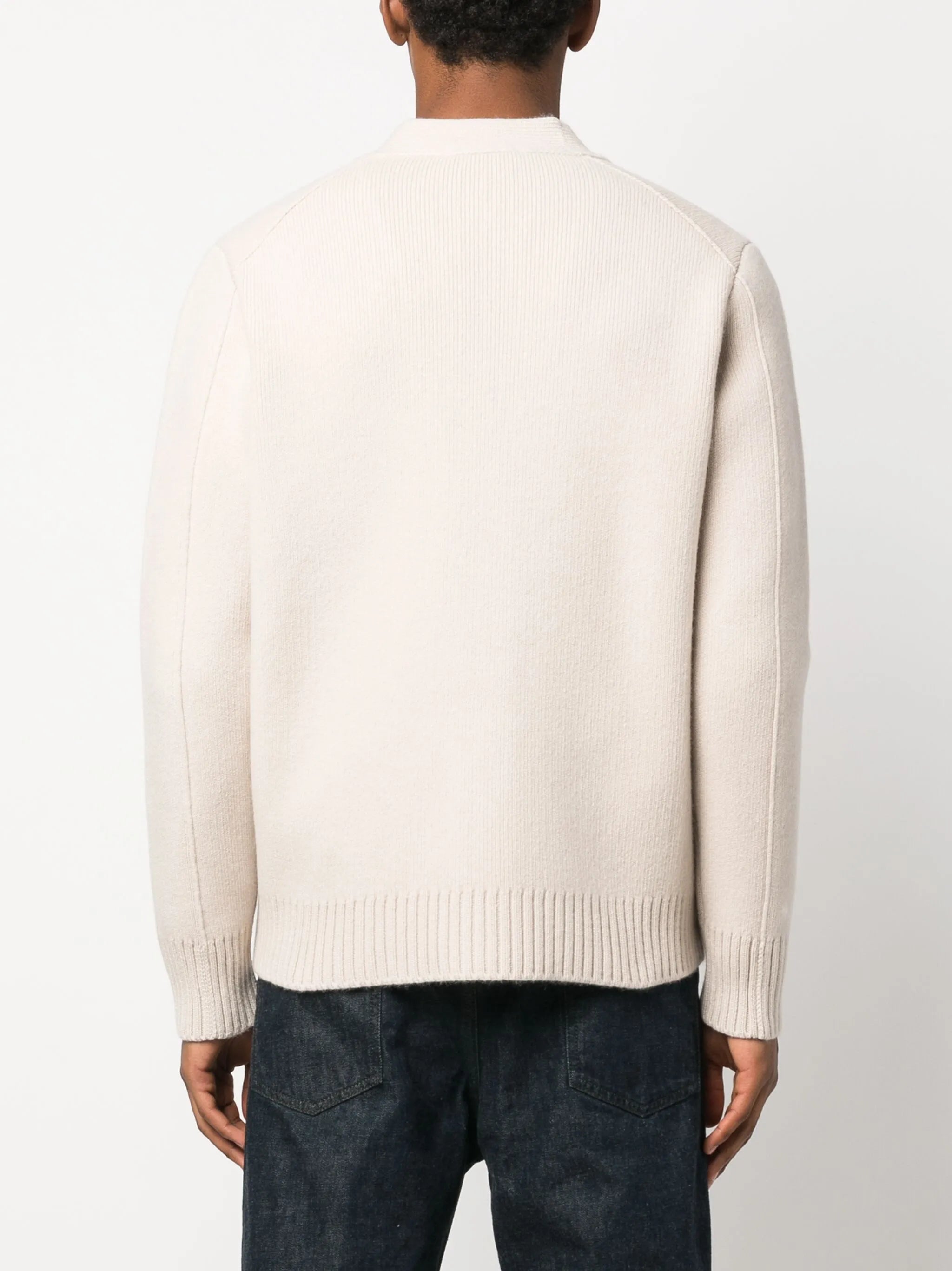 V-neck wool-cashmere cardigan