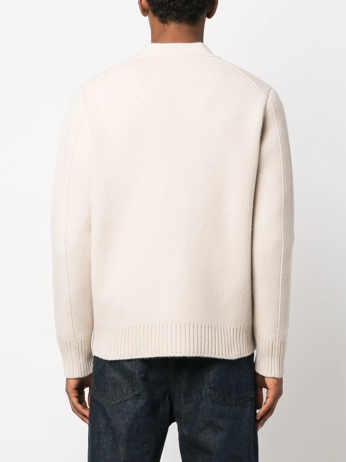 V-neck wool-cashmere cardigan