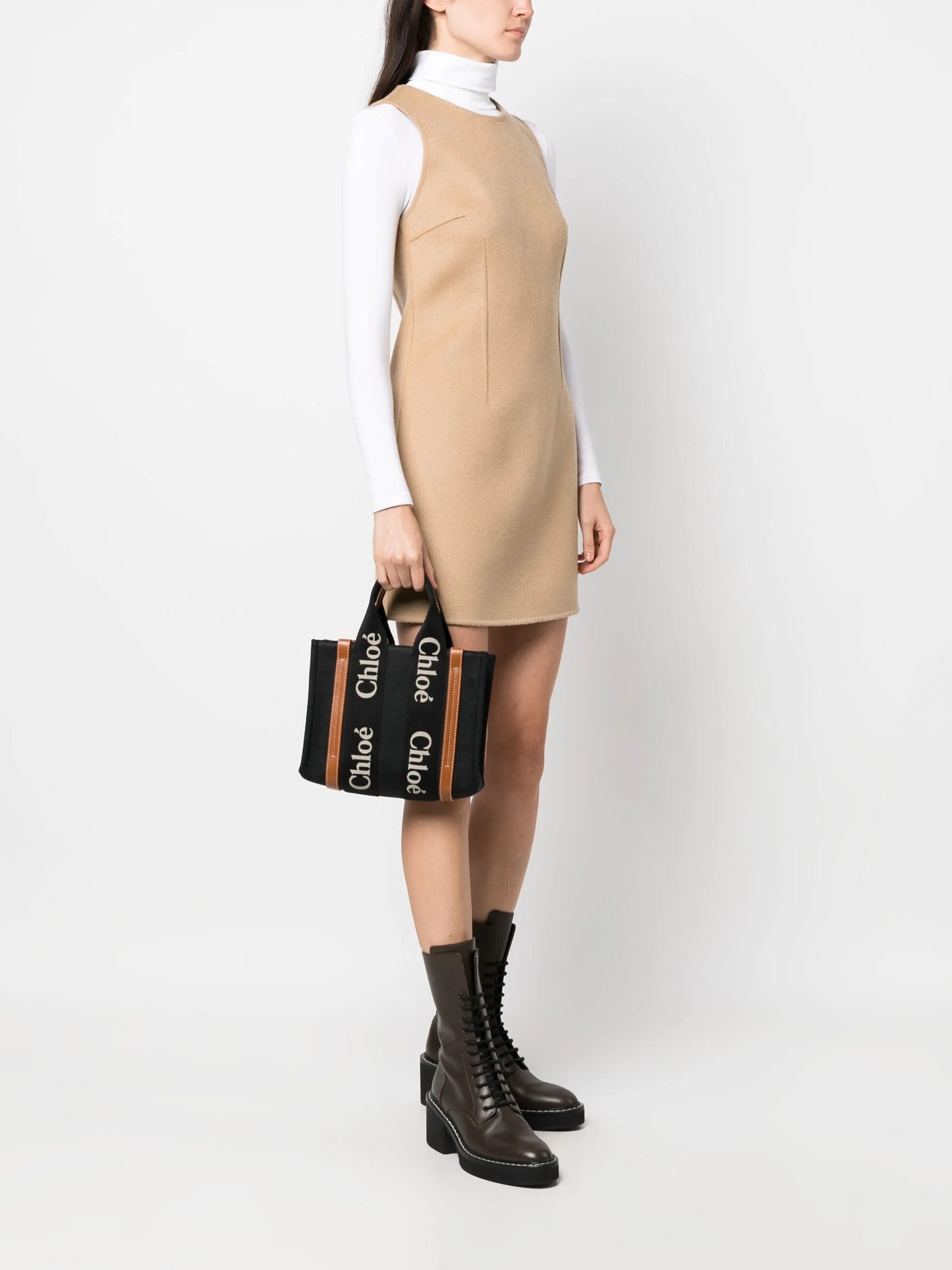 small Woody linen tote bag