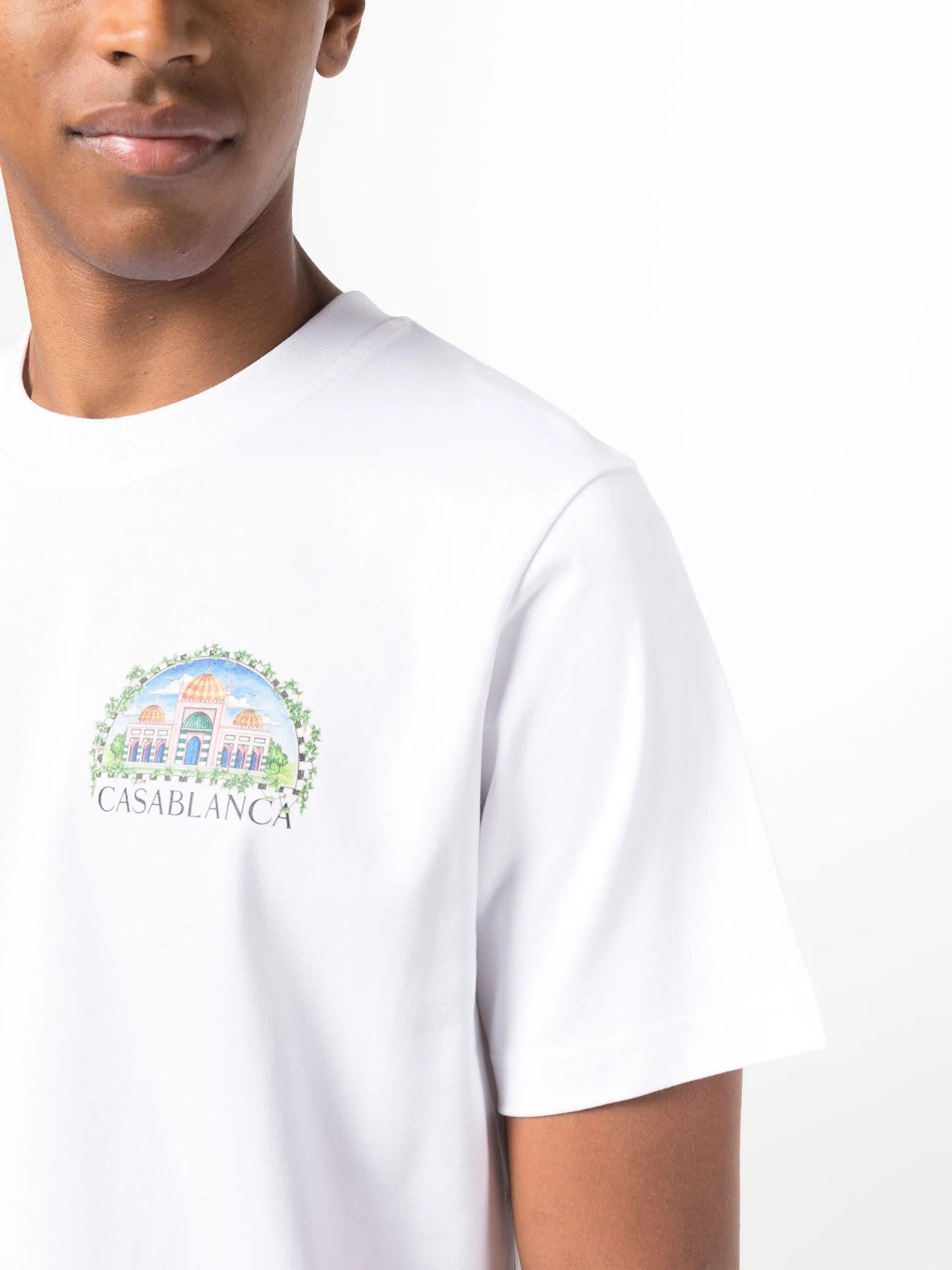 logo-print organic-cotton T-shirt