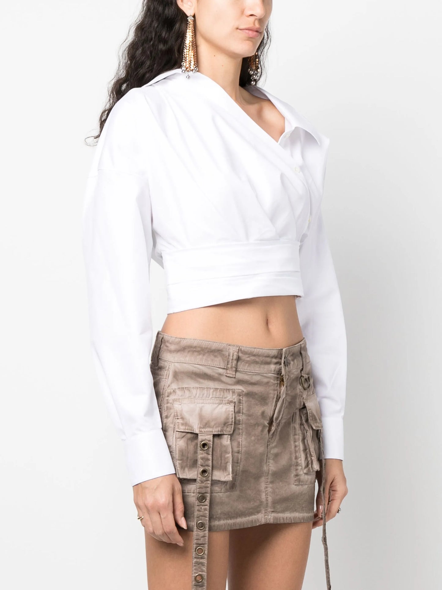 wrap cotton shirt