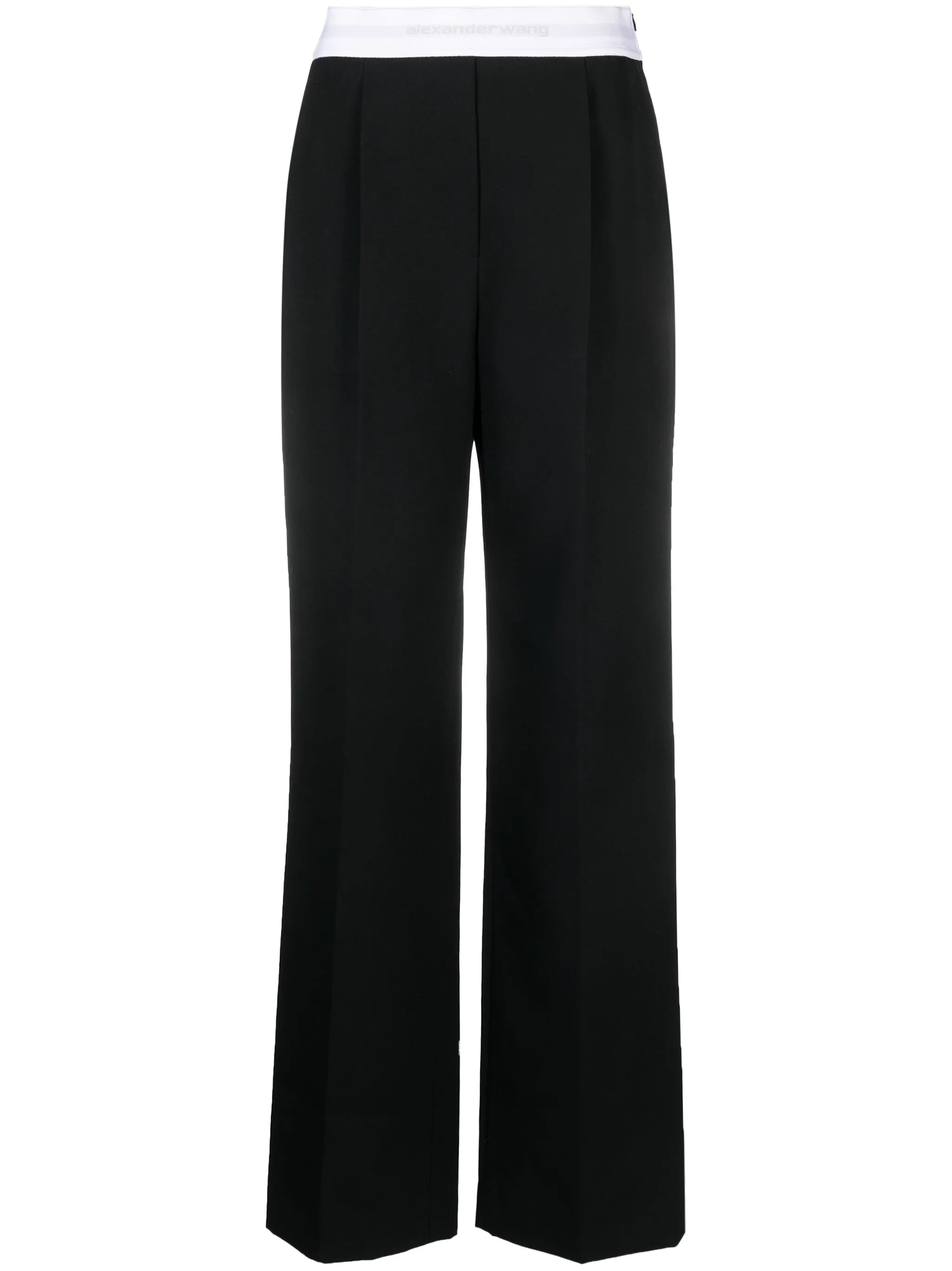 logo-waistband straight-leg trousers