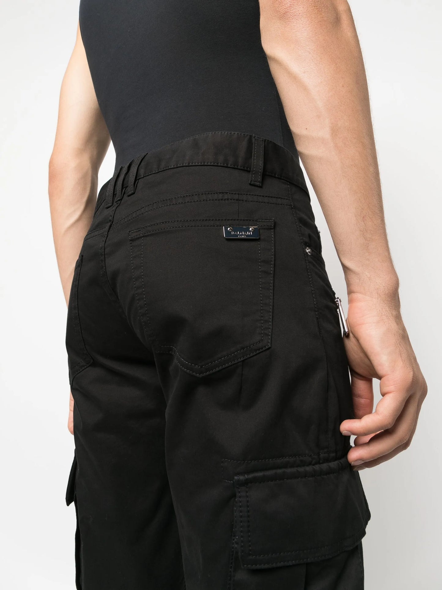 zip-detail skinny-leg trousers