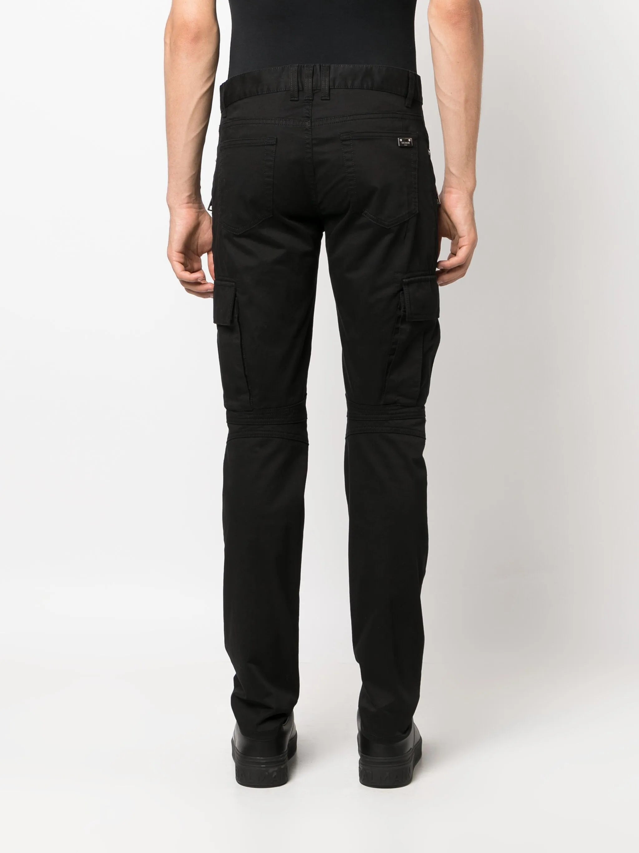 zip-detail skinny-leg trousers
