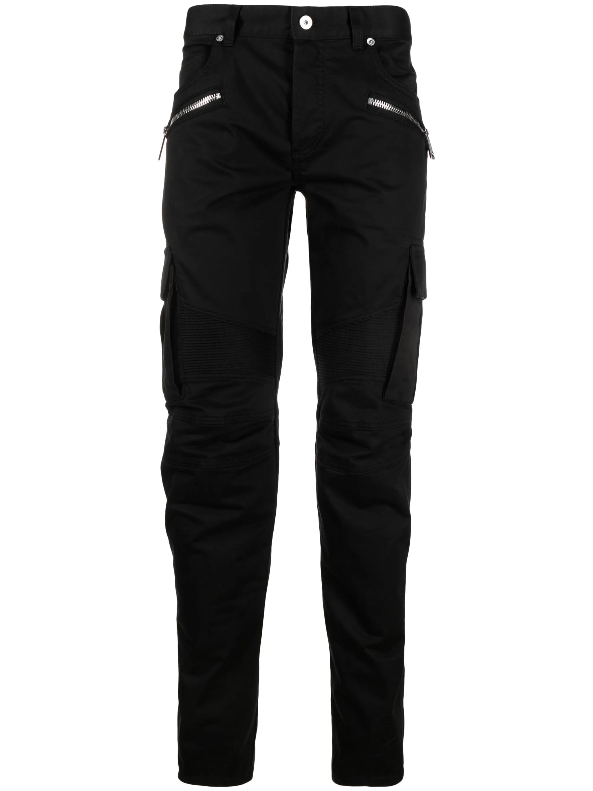 zip-detail skinny-leg trousers