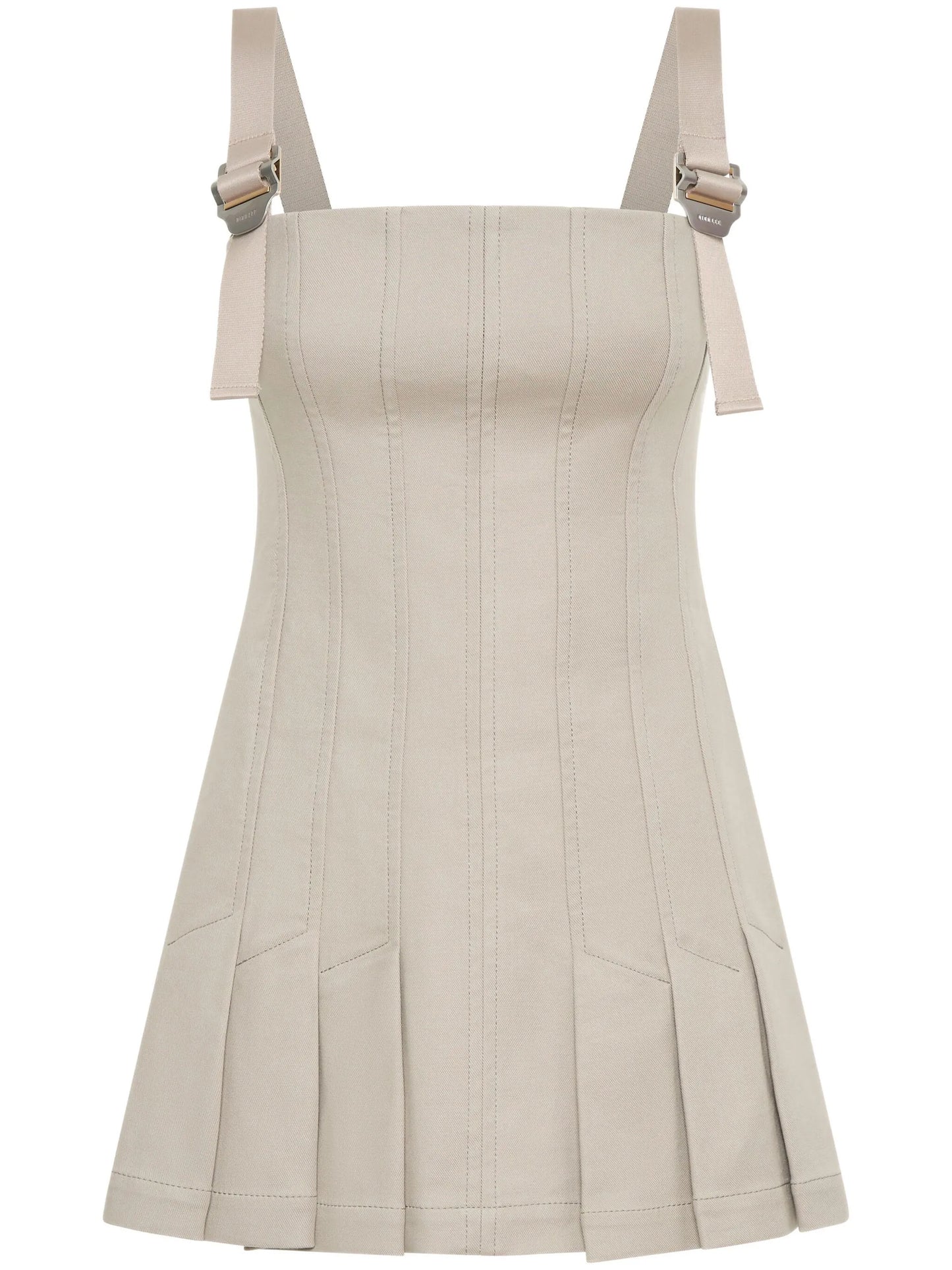 buckle-detail pleated minidress