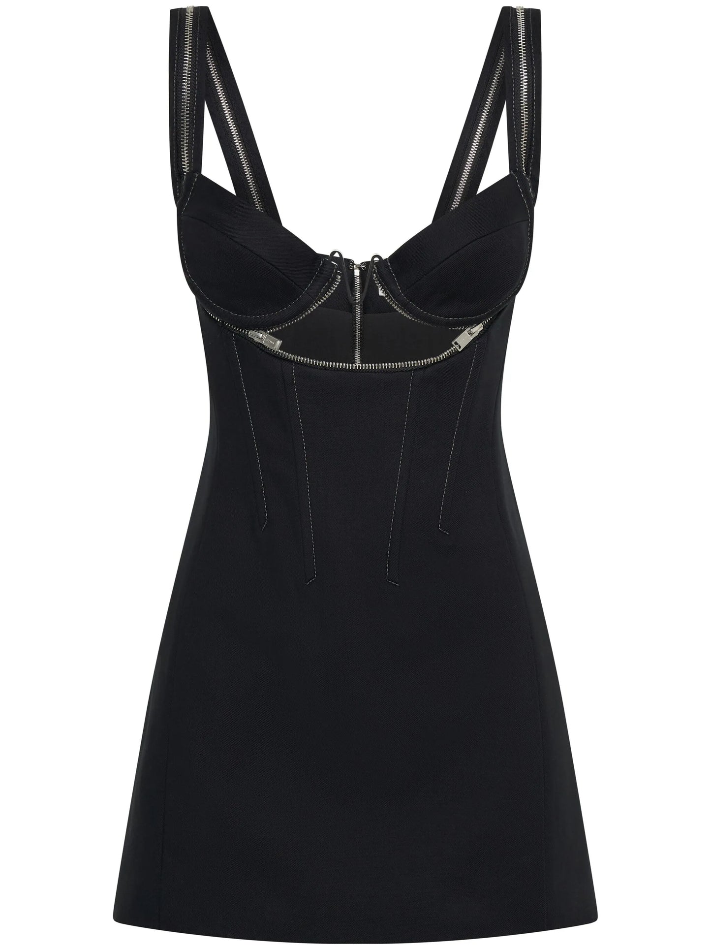 zip-detail organic-cotton minidress