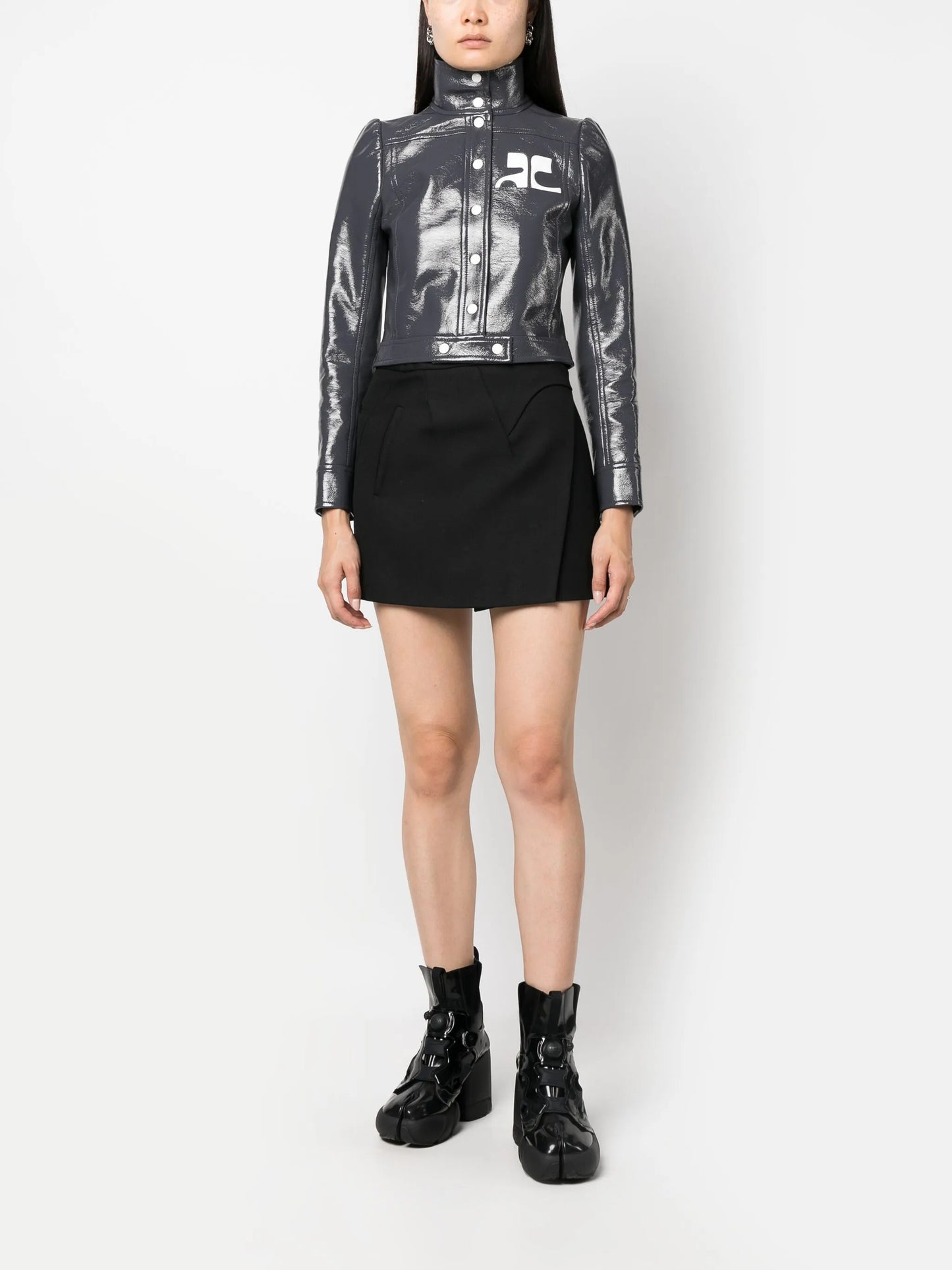 Reedition Vinyl appliqué-logo jacket