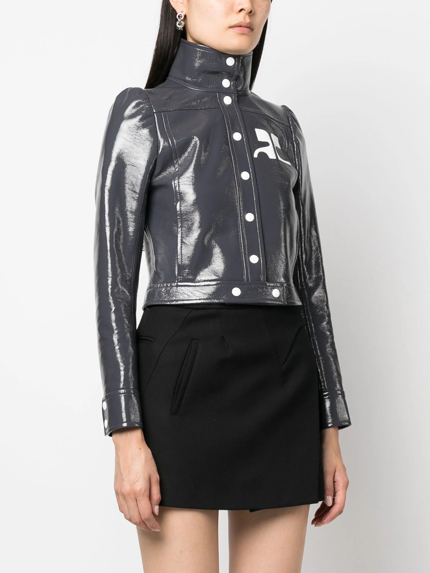 Reedition Vinyl appliqué-logo jacket